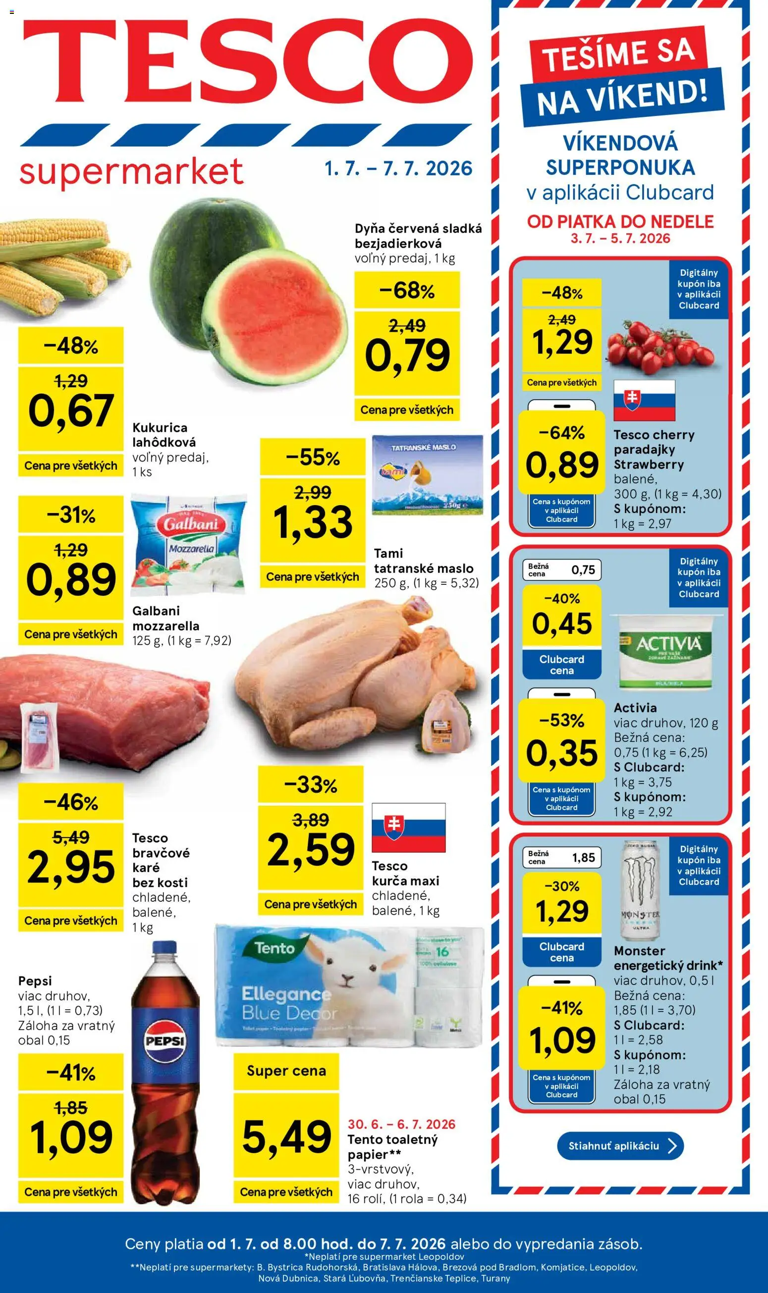 Nové Tesco akcie – leták je platný od 01.07.2026 | Strana: 1