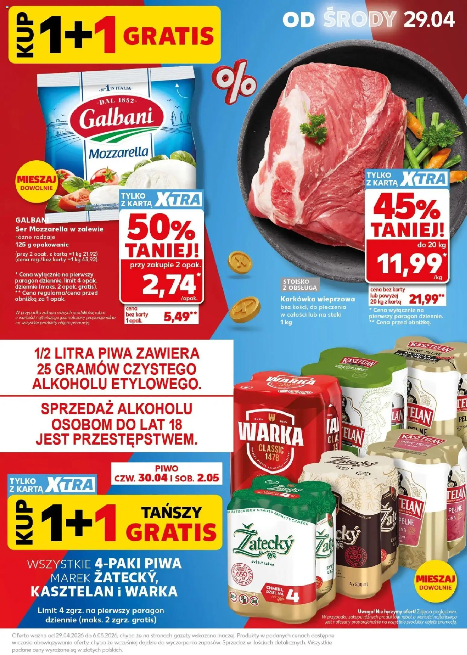 Kaufland - Kaufland Gazetka Tygodnia ważna do 06.05 od 28.04.2026 | Strona: 5 | Produkty: Leżak, Ser, Piwo, Mozzarella
