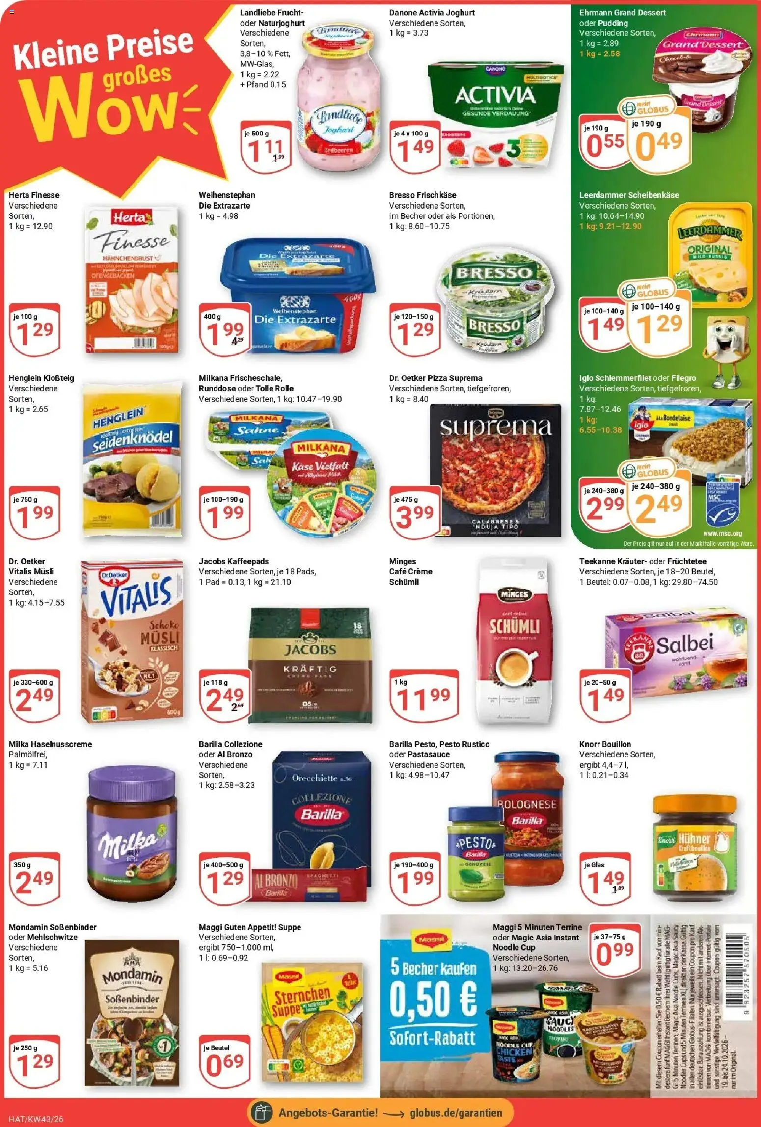 Globus Prospekt Hattersheim (ab 19.10.2026) » Angebote online | Seite: 2 | Produkte: Kaffeepads, Milka, Pudding, Creme