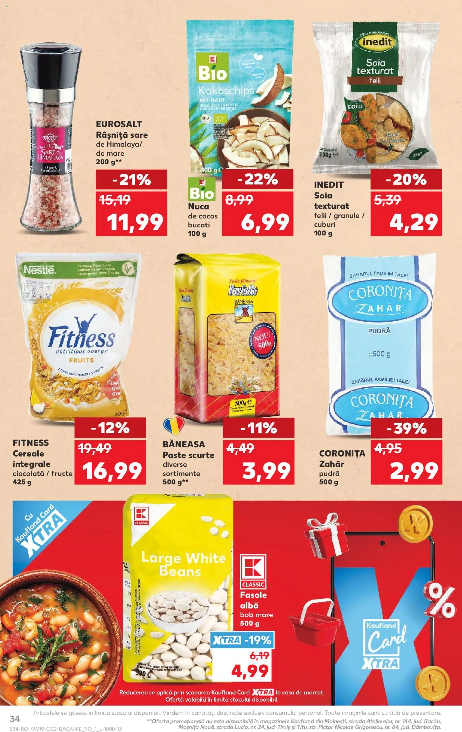 Noul catalog Kaufland – valabil de la 06.05.2026 | Pagină: 34 | Produse: Şerit ödül, Pudră, Fasole albă, Zahăr