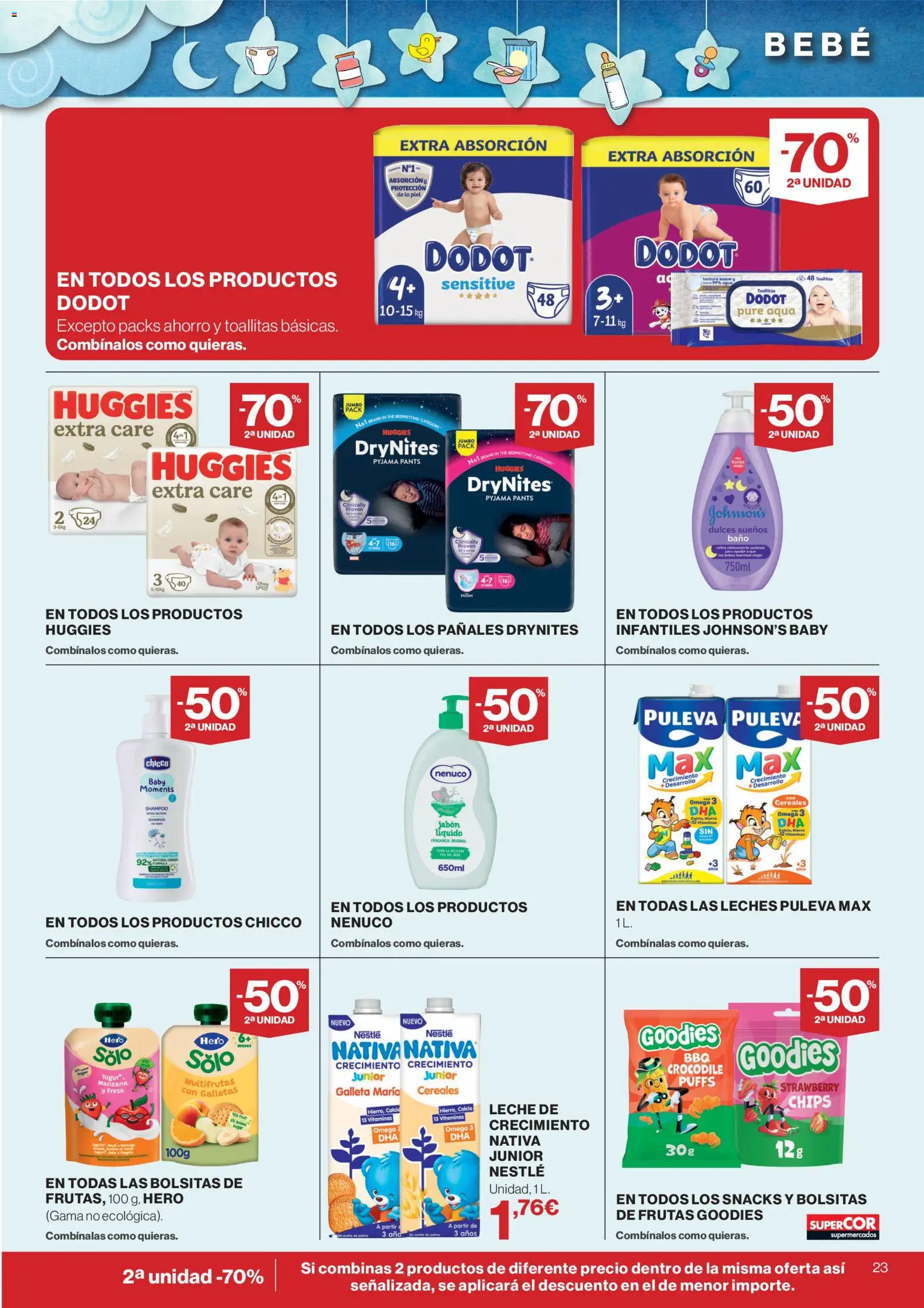 Supercor folleto │ válido desde el 10/09/2026 | Página: 23 | Productos: Omega, Omega 3, Puré, Manzana