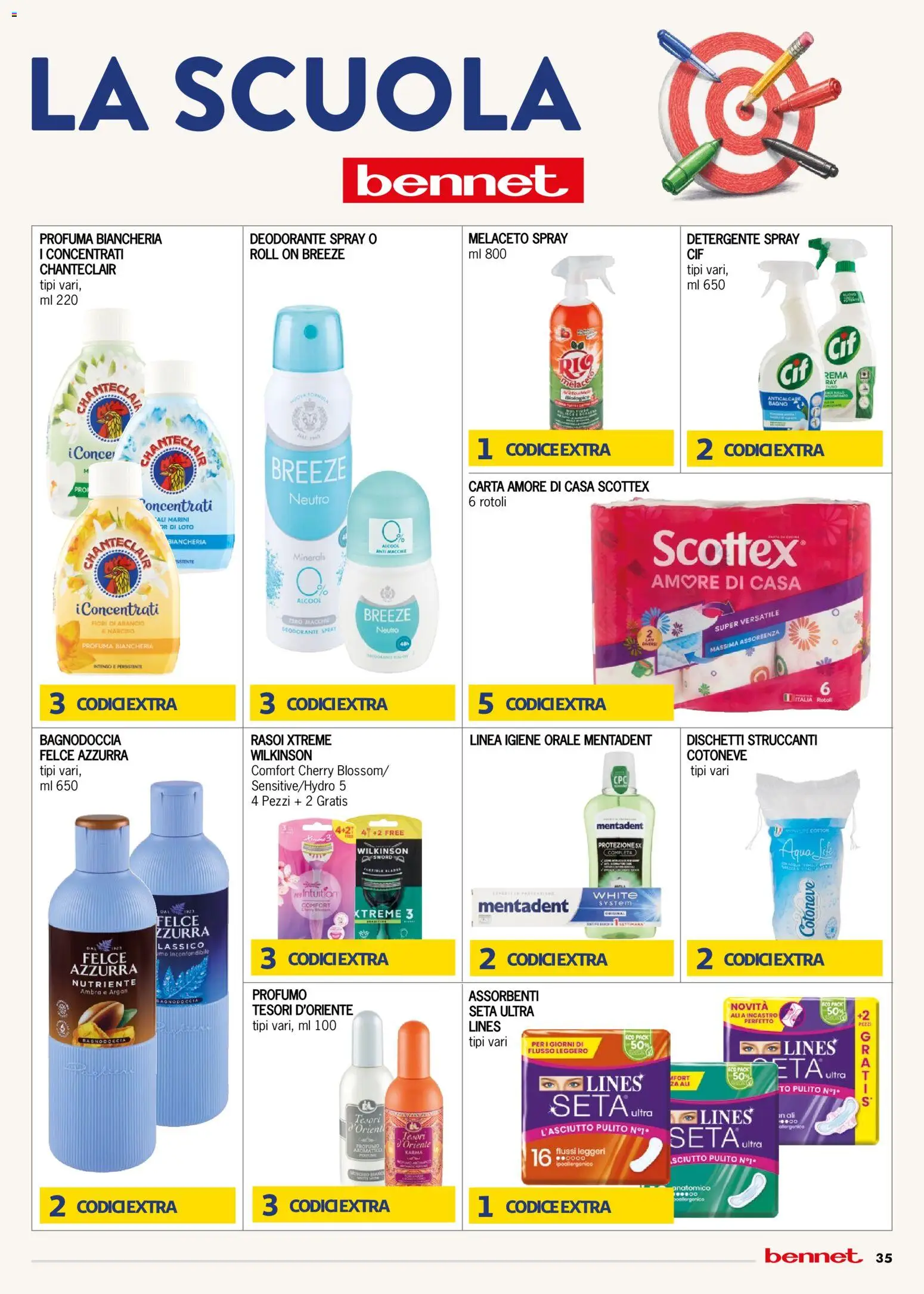 Volantino bennet del 22/10/2026 | Pagina: 35 | Prodotti: Loto, Anticalcare, Fiori, Igiene orale