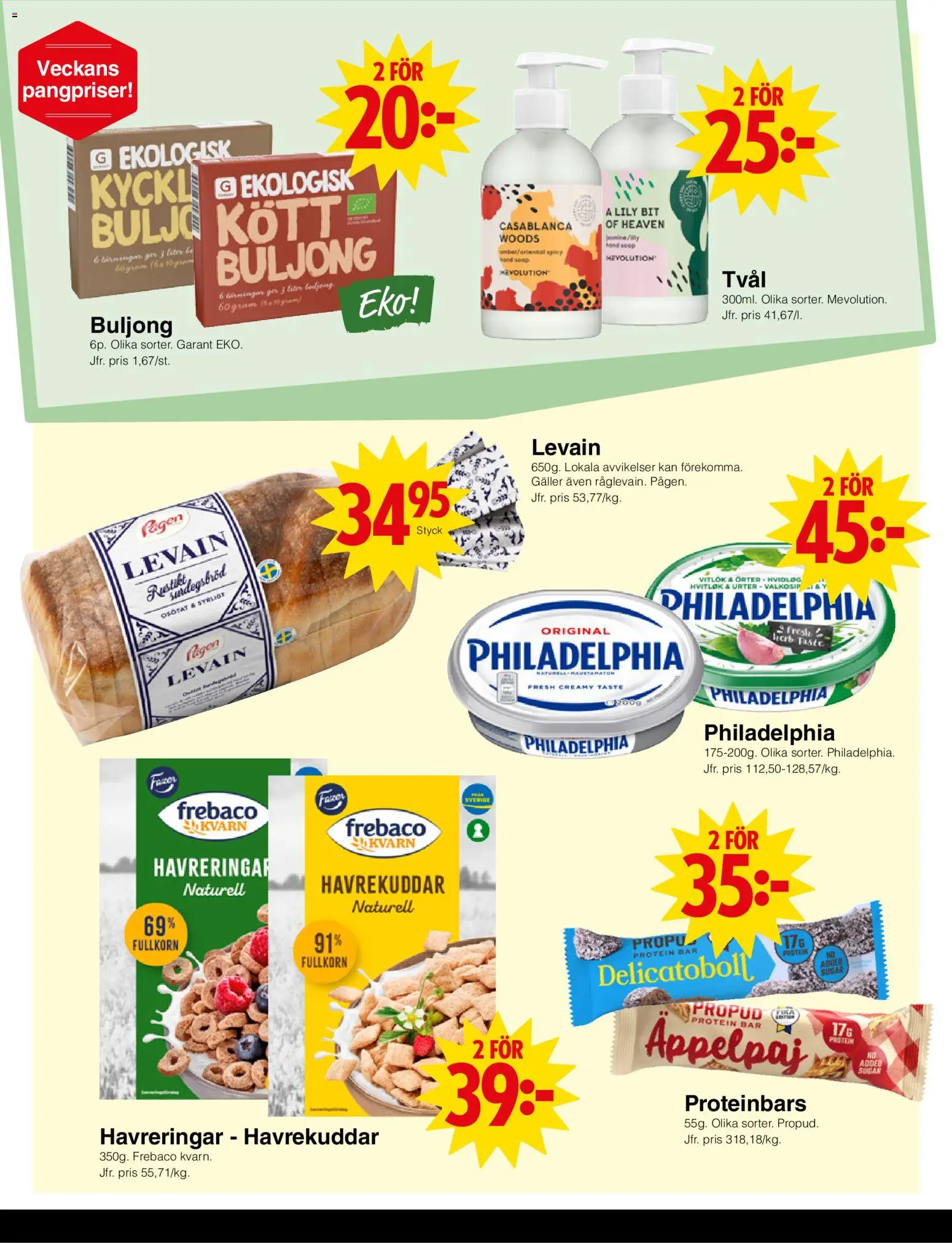 Matöppet reklamblad aktuell från 19/10/2026 | Sida: 2 | Produkter: Buljong, Galler, Levain, Protein