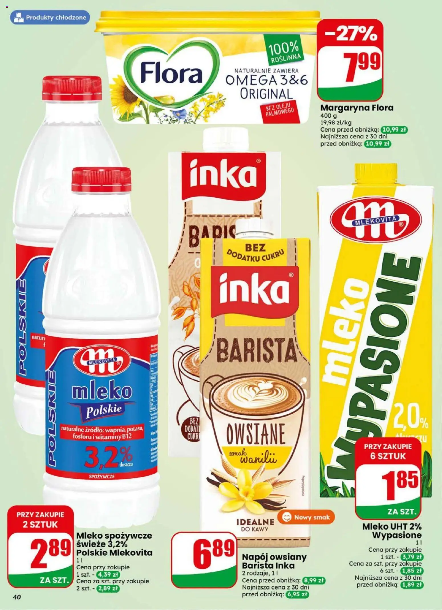 Dino gazetka od 02.09.2026 | Strona: 40 | Produkty: Napój owsiany, Omega, Mleko, Mleko UHT