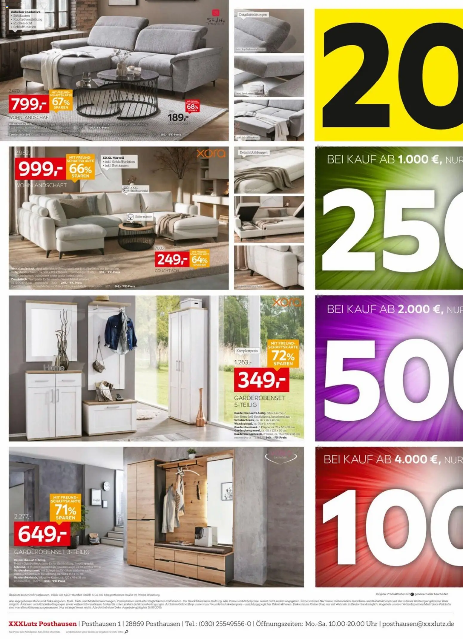 XXXLutz Bis zu 25% sparen – gültig ab 12.09.2026 | Seite: 2 | Produkte: Met, Couchtisch, Garderobenset, Uhr