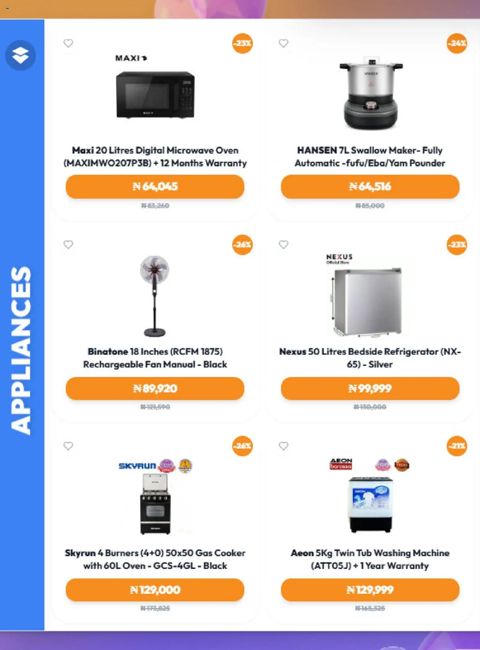 Jumia Catalogue valid from 08/09/2026 | Page: 4 | Products: Microwave oven, Fan, Microwave, Oven