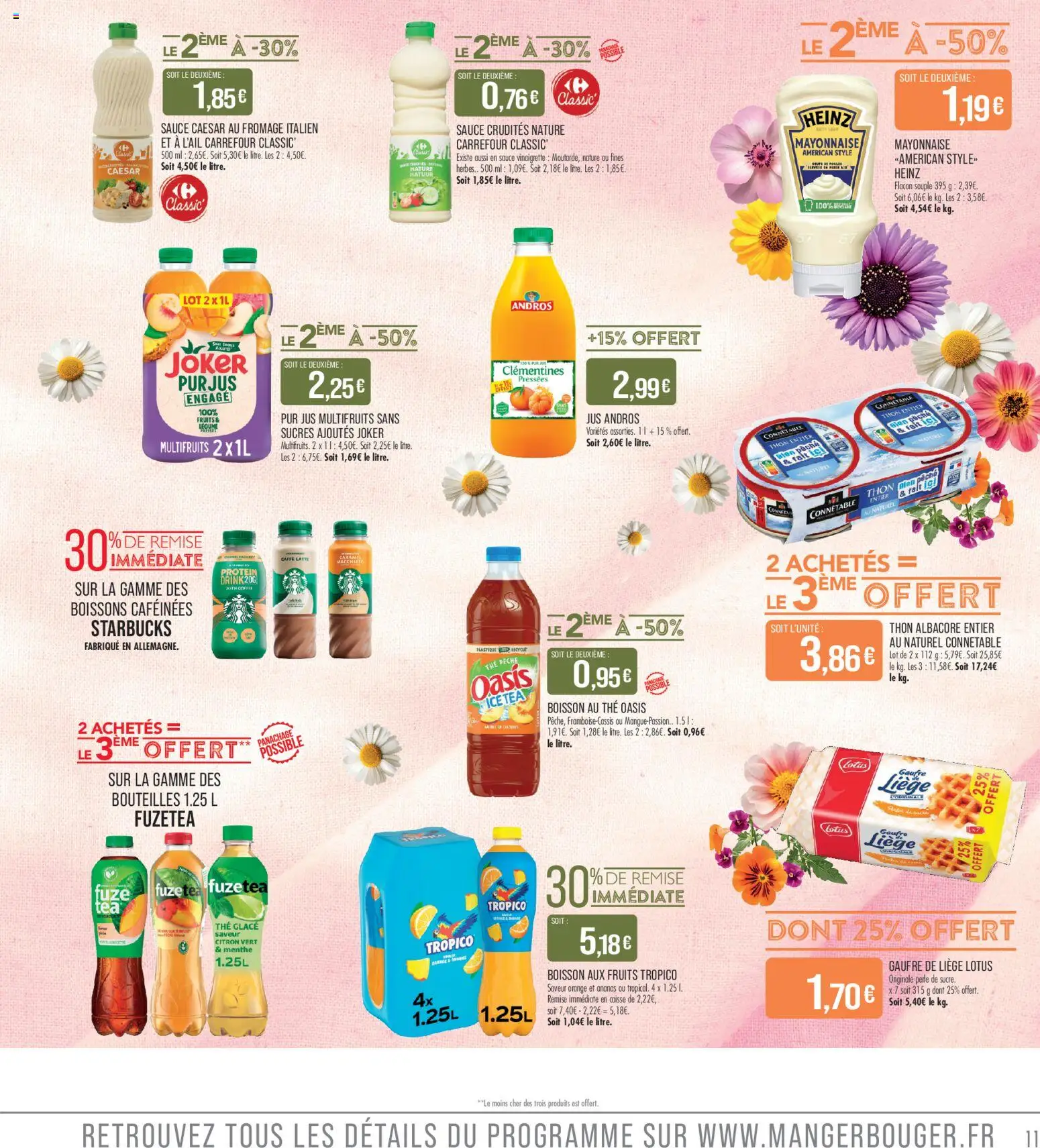 {H1} | Page: 11 | Produits: Citron, Menthe, Thé glacé, Fromage