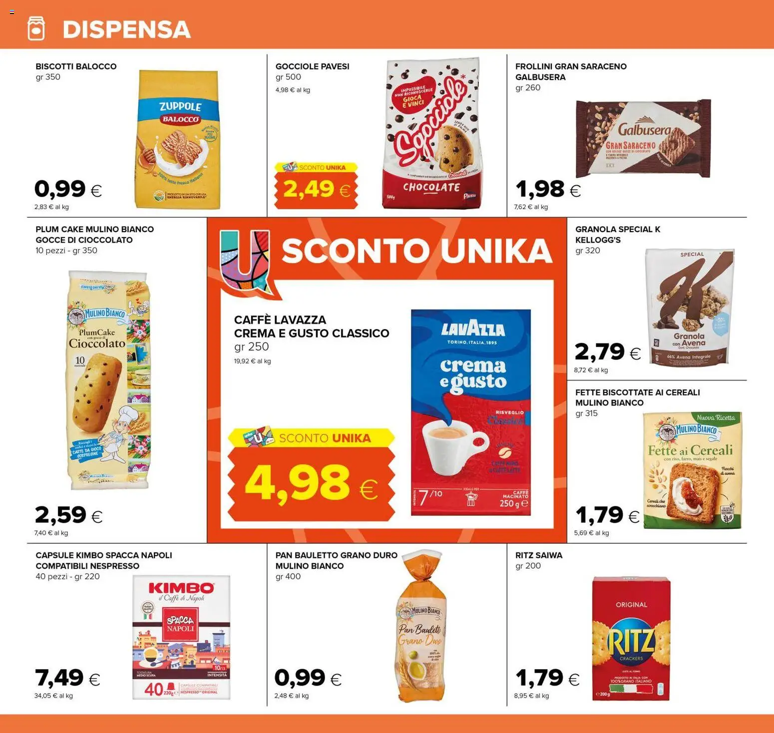 Volantino Tigre del 10/08/2026 | Pagina: 14 | Prodotti: Biscotti, Crackers, Fette biscottate, Lavazza
