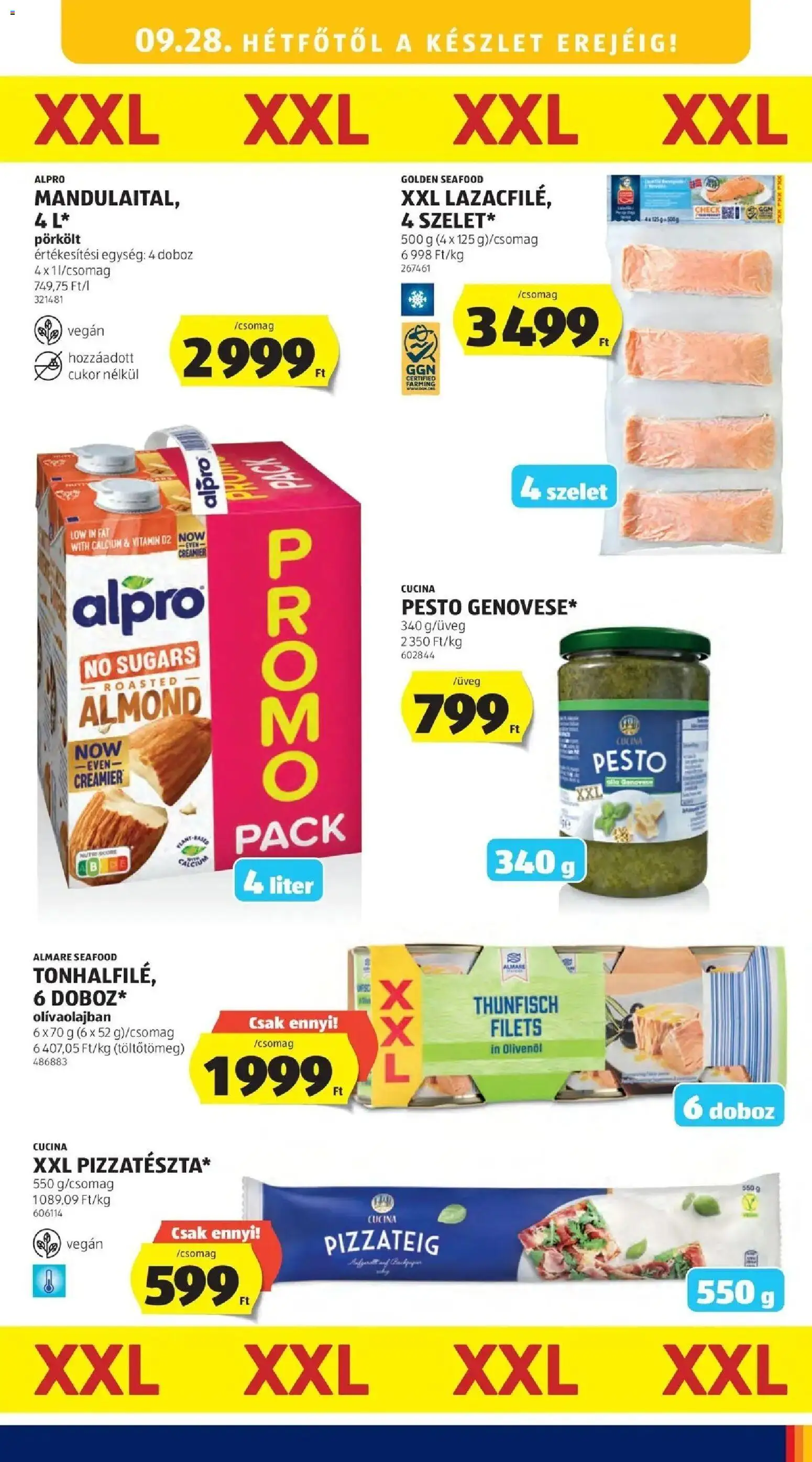 Aldi aktuális akciós újság - 2026.09.19. -tól/töl > akció, lapozható szórólap 🛍️ | Oldal: 19 | Termékek: Seafood, Golden Seafood, Doboz, Pizza