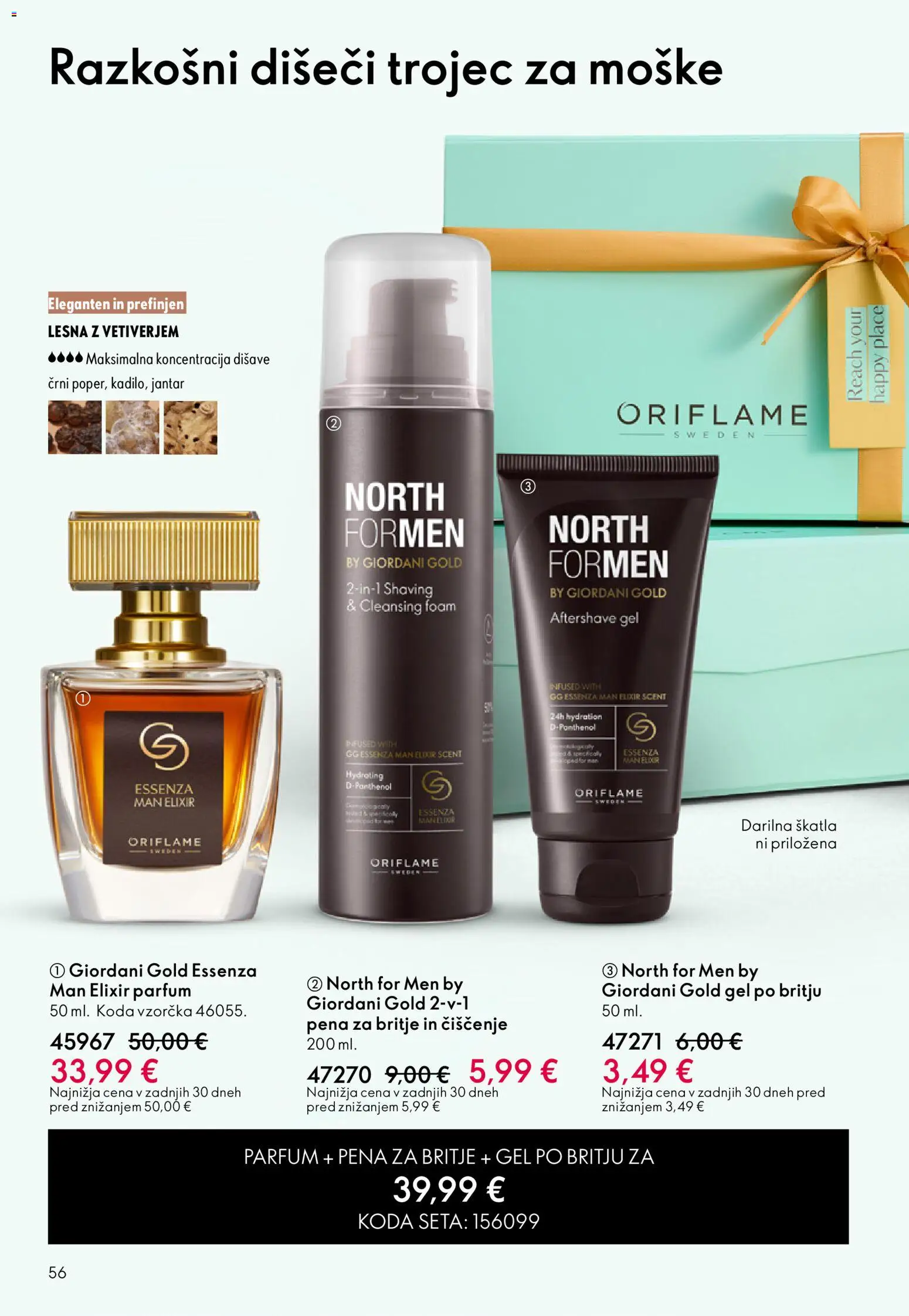 Novi Oriflame katalog ponudbe – veljaven od 03.06.2026 | Stran: 56 | Izdelki: Skatla, Parfum, Pena za britje