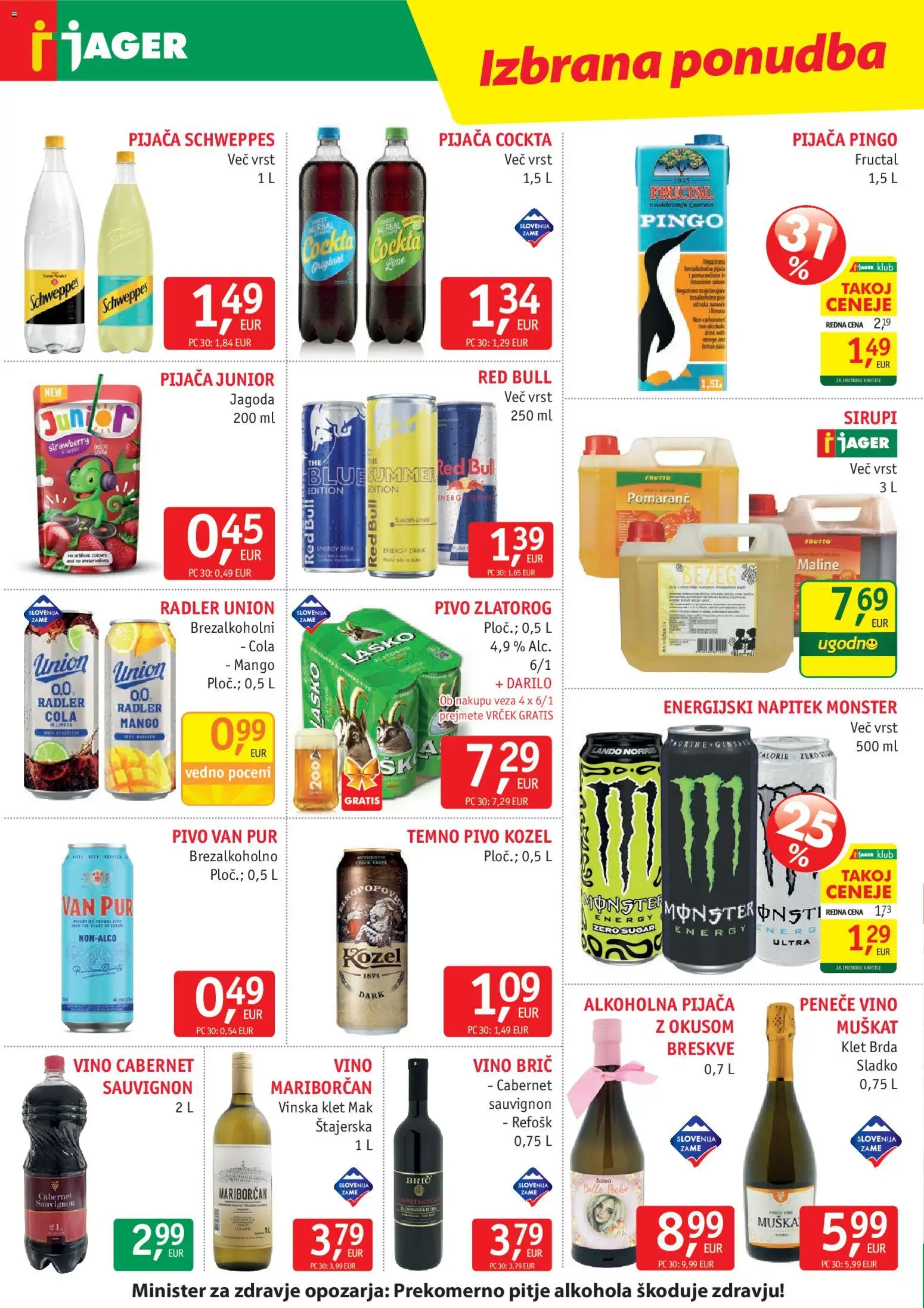 Novi Jager katalog ponudbe – veljaven od 20.05.2026 | Stran: 12 | Izdelki: Limeta, Radler, Pivo, Mango