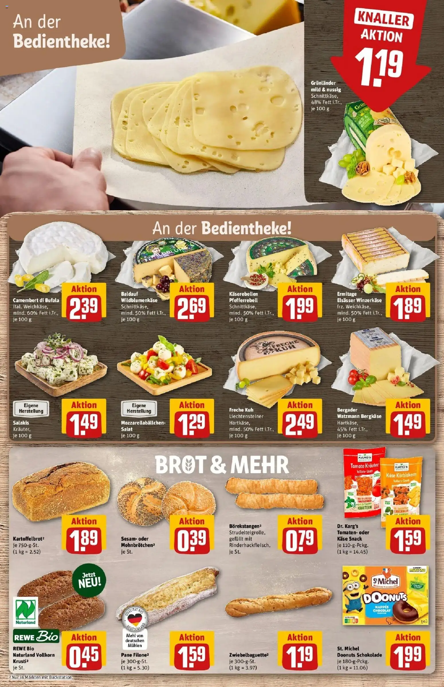 Rewe Prospekt Wetzlar – gültig ab 13.07.2026 | Seite: 11 | Produkte: Käse, Tomaten, Camembert, Grunlander
