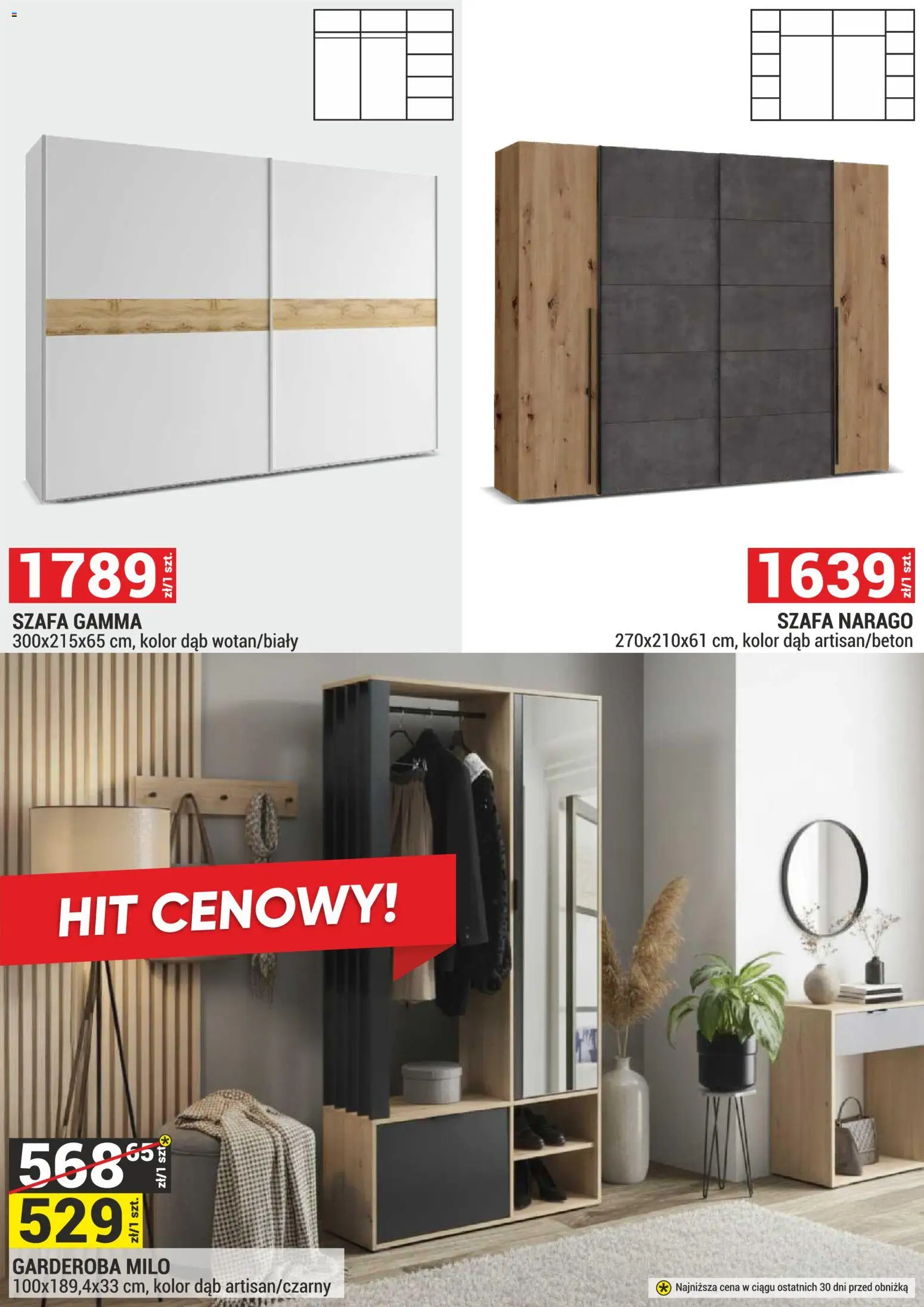 Merkury Market gazetka - Meble, Wypoczynki, Materace od 01.07.2026 | Strona: 30 | Produkty: Szafa