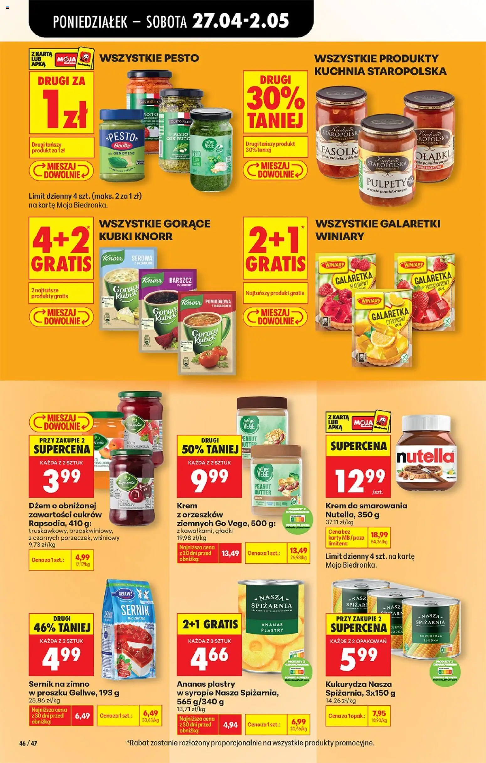 Biedronka gazetka od poniedziałku od 27.04.2026 | Strona: 64 | Produkty: Karta, Be beauty, Mleczko do ciała, Krem