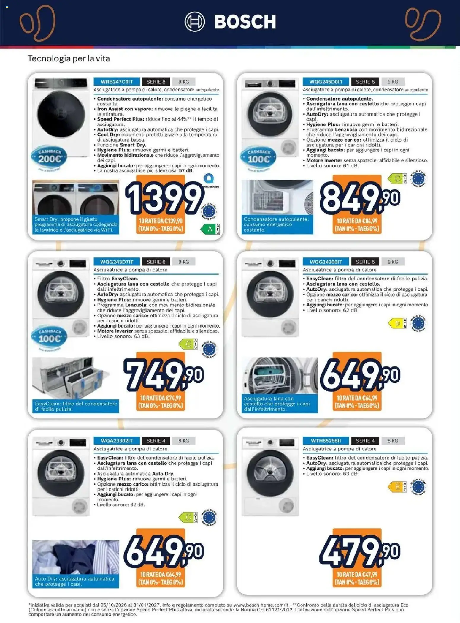 Nuovo Unieuro volantino Speciale Asciugatura da Unieuro! dal 16/10/2026 > offerte anteprima 🛍️ | Pagina: 5 | Prodotti: Lavatrice, Asciugatrice, Armadio, Lenzuola