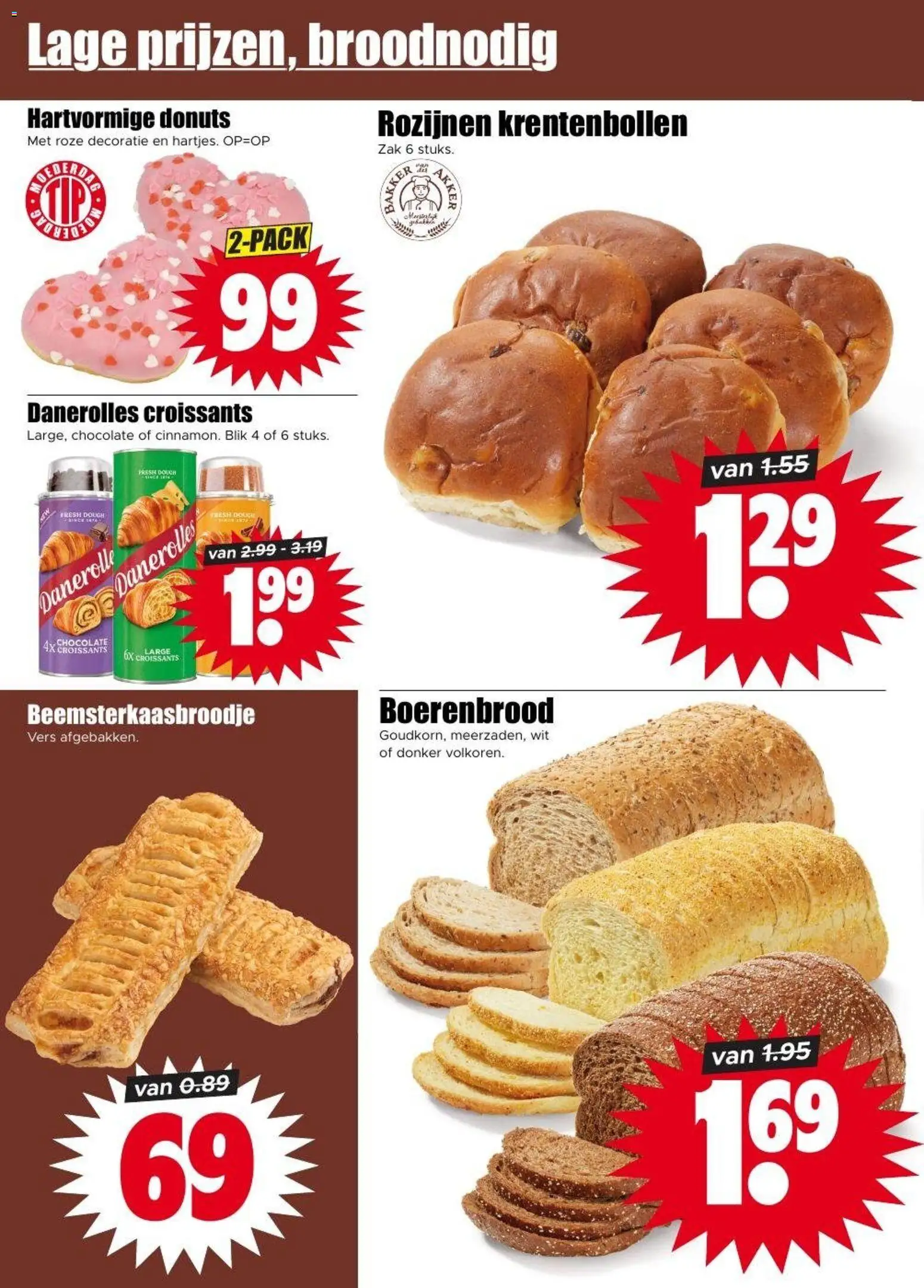 {H1} | Pagina: 6 | Producten: Donuts, Rozijnen, Zak