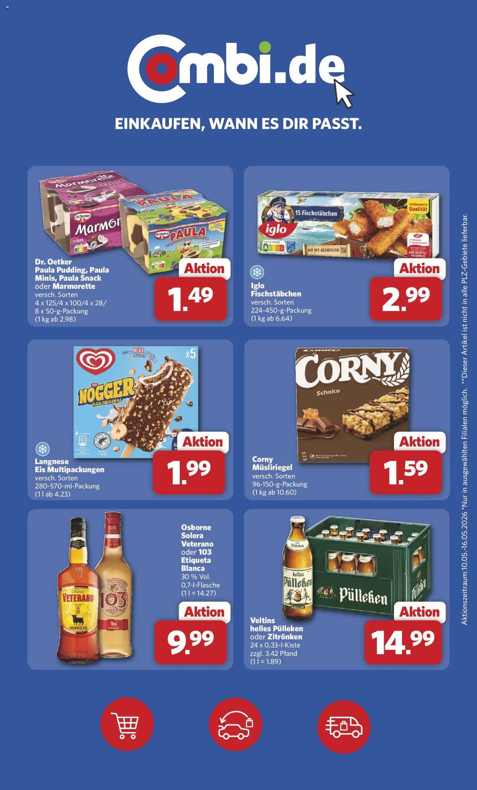 Combi Prospekt 	 – gültig ab 11.05.2026 | Seite: 27 | Produkte: Langnese, Osborne, Iglo, Fischstabchen