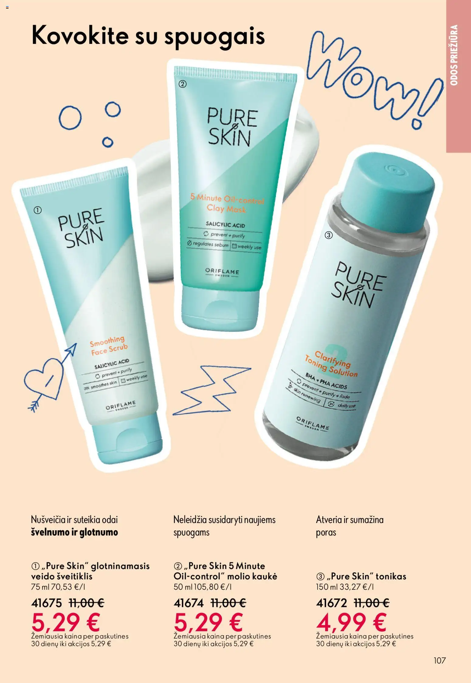 Oriflame akcijos nuo 03.06.2026 | Puslapis: 107 | Prekių: Tonikas, Kaukė, Šveitiklis
