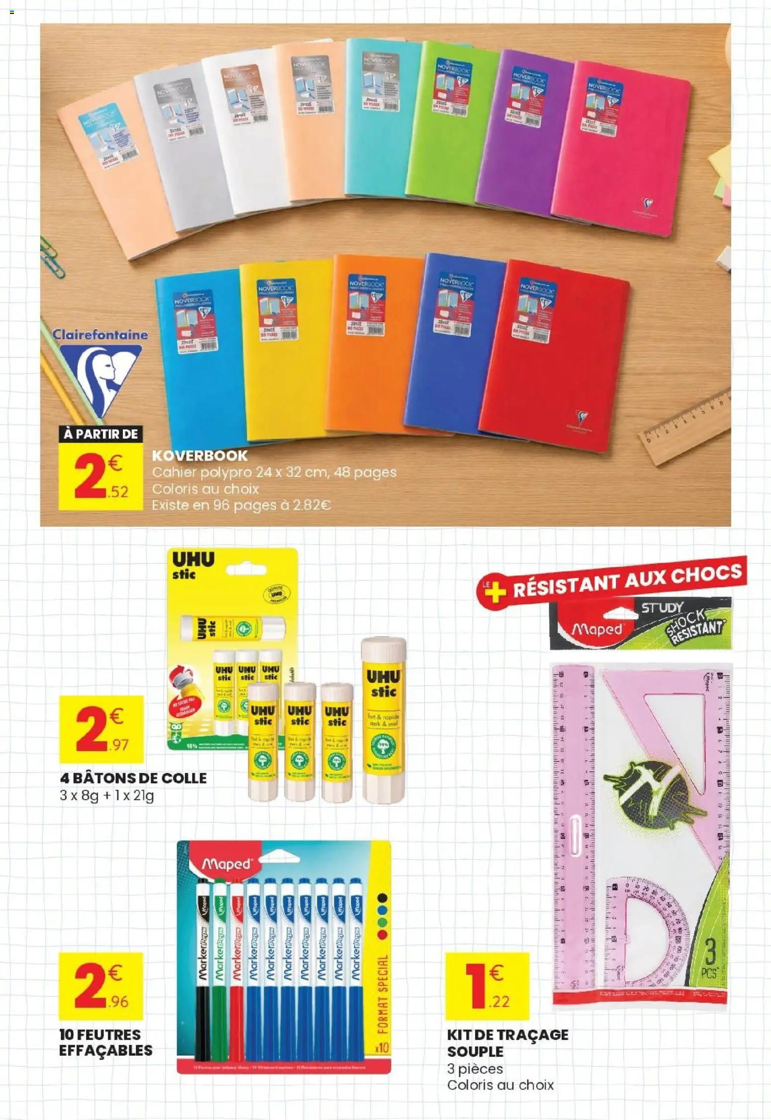 {H1} | Page: 21 | Produits: Cahier, Colle