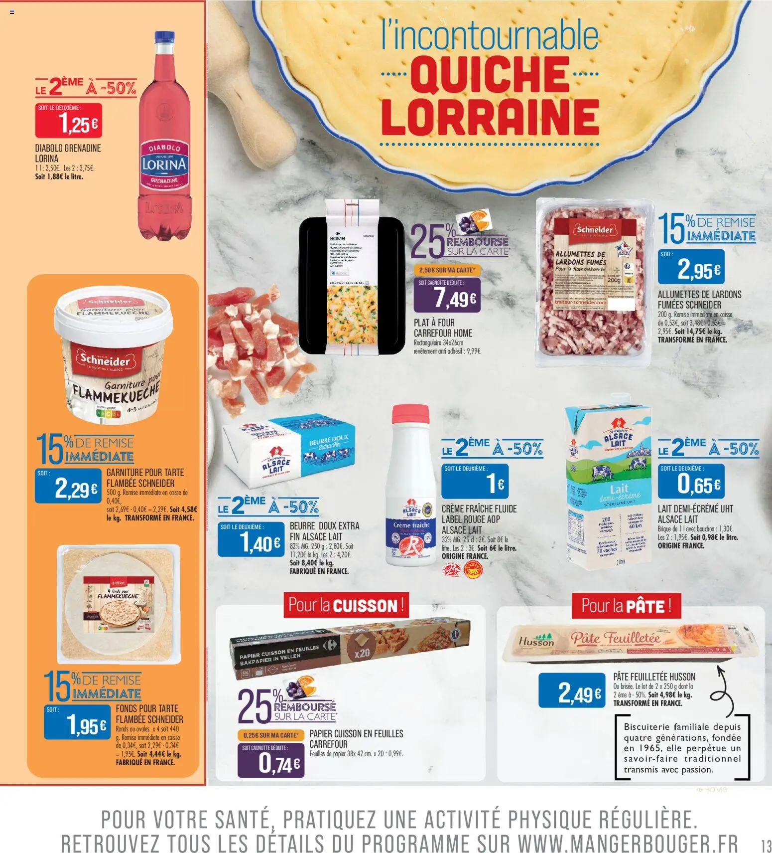 {H1} | Page: 13 | Produits: Pâte feuilletée, Crème fraiche, Beurre doux, Crème