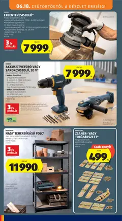 Aldi akciós újság - amely érvényes a következő dátumtól: 18.06.2026 | Oldal: 32 | Termékek: Ütvefúró, Sarokcsiszoló, Akkumulátor, Töltő