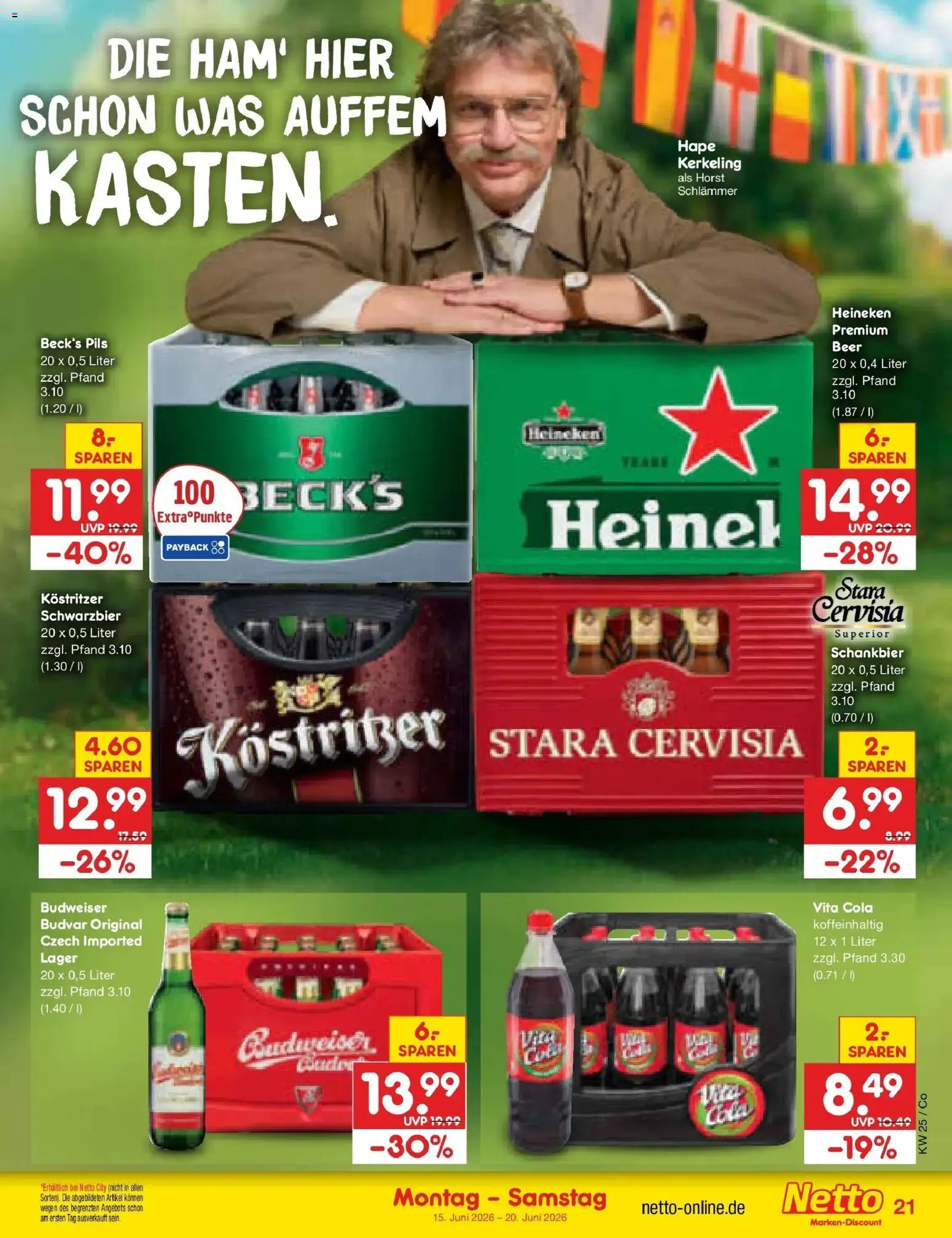 Netto Marken-Discount Prospekt Bitterfeld-Wolfen – gültig ab 14.06.2026 | Seite: 27 | Produkte: Kostritzer, Pils, Heineken, Budweiser