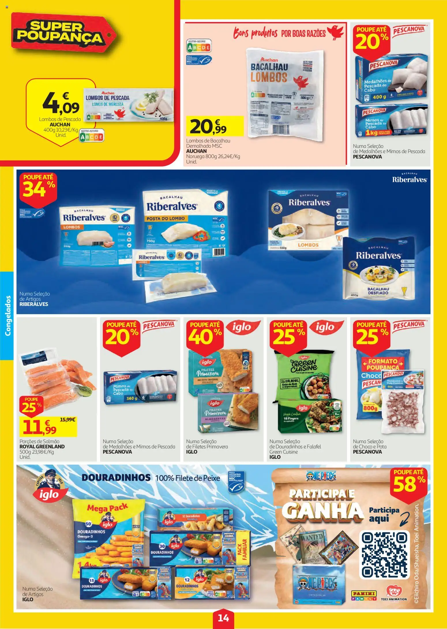 Auchan folheto │ válido de 08/10/2026 | Página: 14 | Produtos: Cabo, Salmão, Peixe, Filete