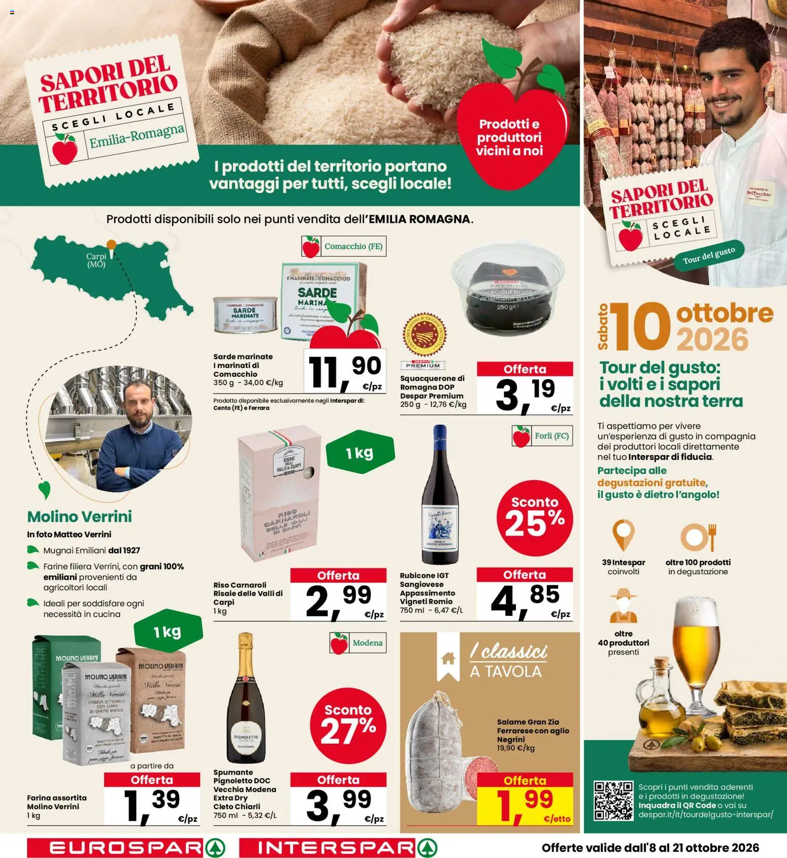 Volantino Eurospar del 08/10/2026 | Pagina: 8 | Prodotti: Aglio, Farina, Spumante, Terra