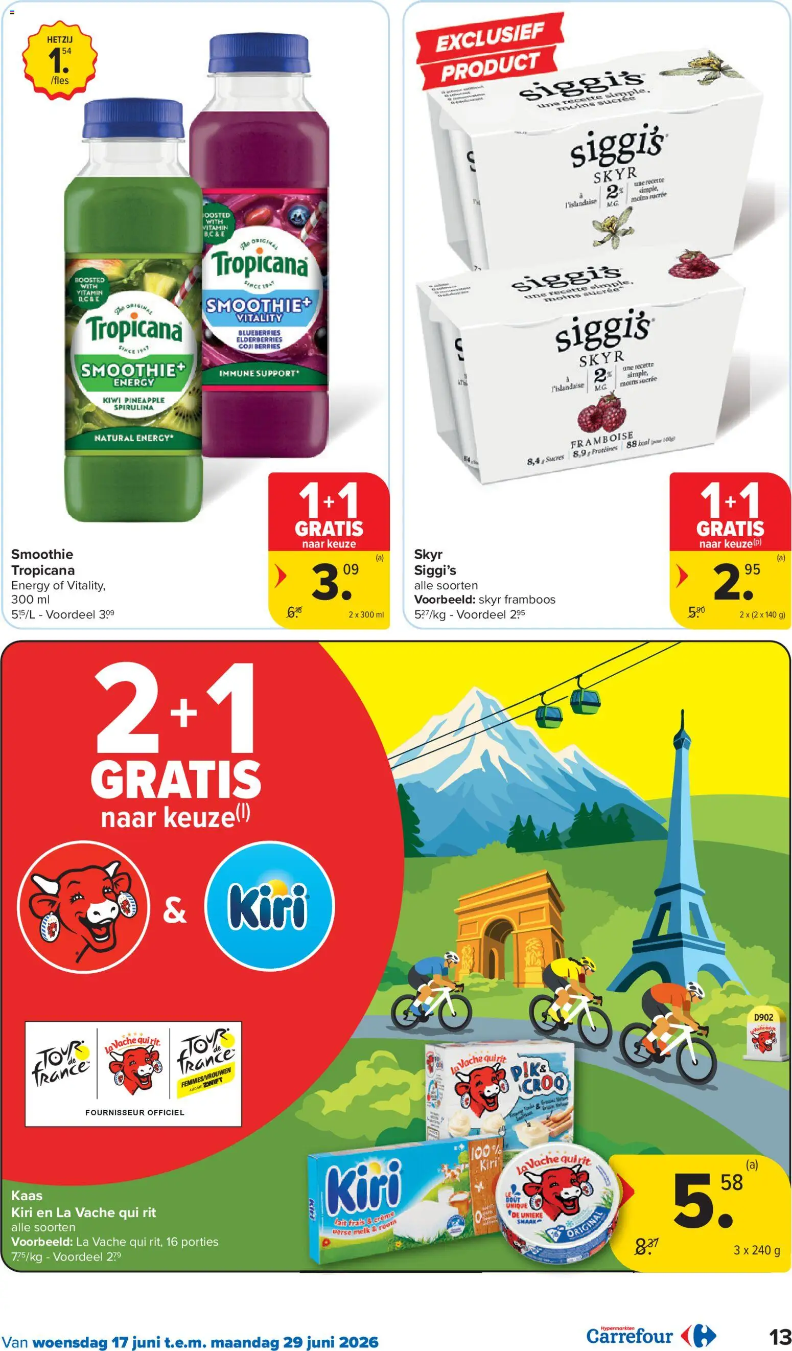 {H1} | Pagina: 13 | Producten: Kiwi, Tropicana, La, Kaas