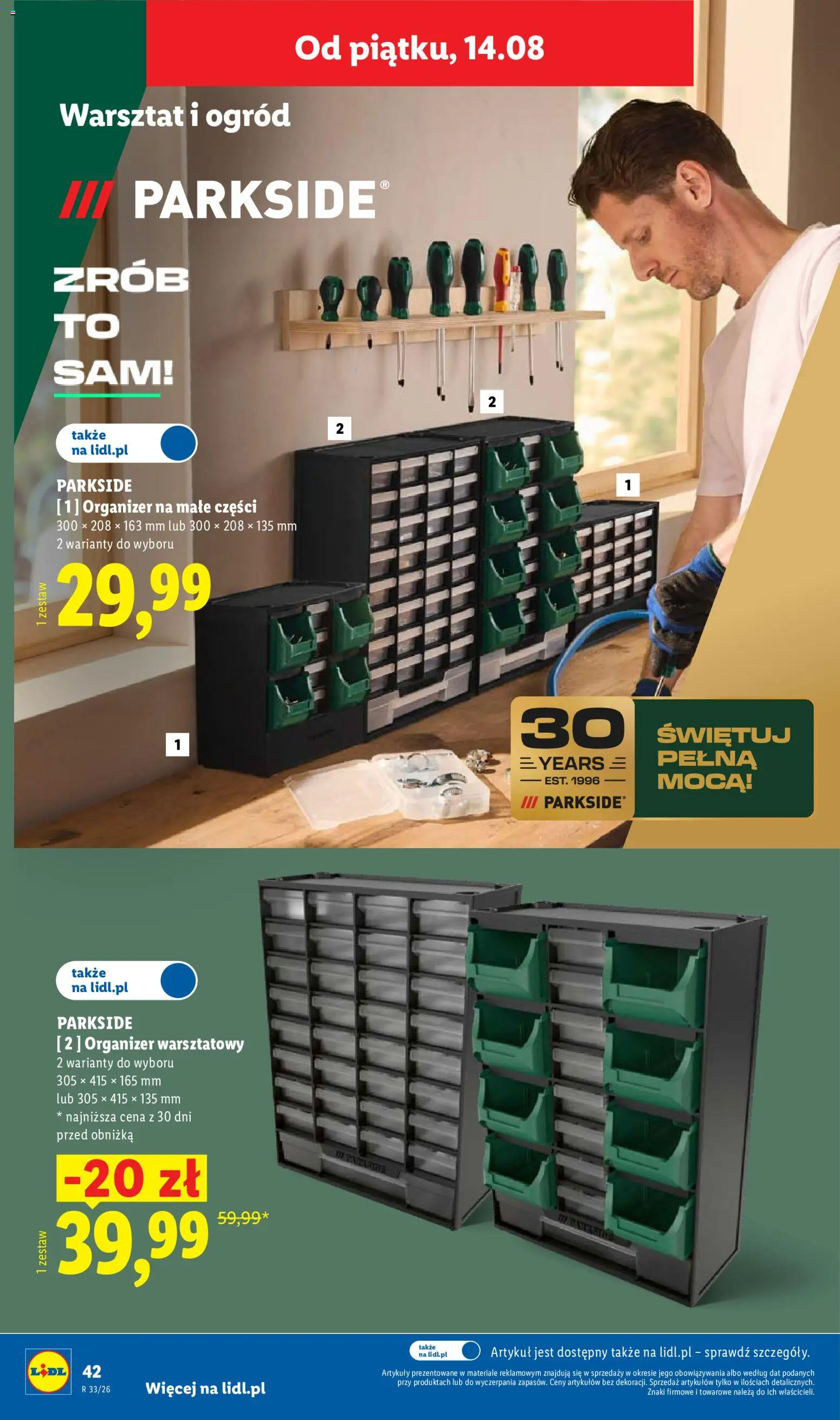 Lidl Polsko katalog od 10.08.2026 | Strana: 52 | Produkty: Organizér, Parkside