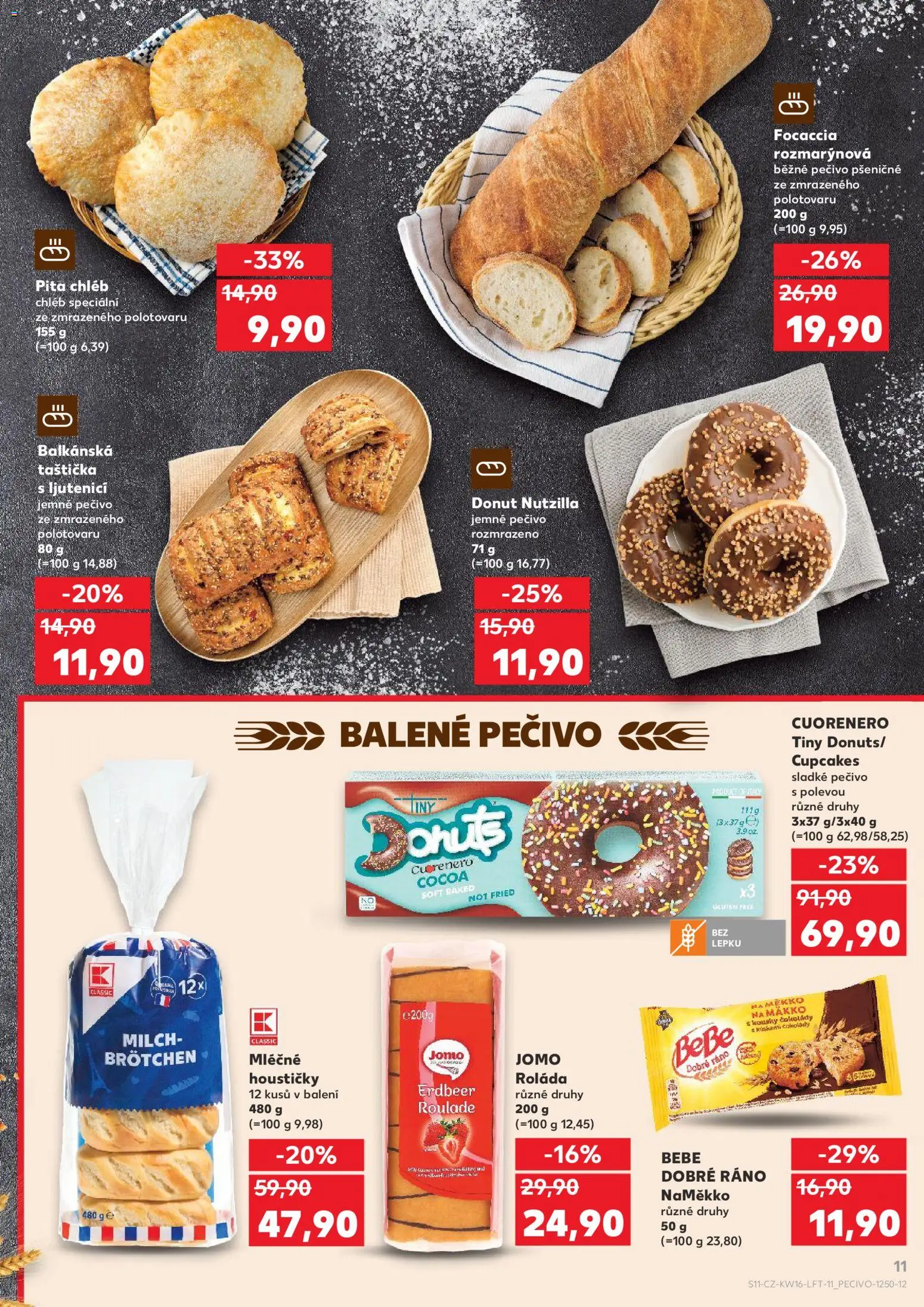 Kaufland leták od 15.04.2026 | Strana: 11 | Produkty: Chléb, Focaccia, Pečivo, Sladké pečivo