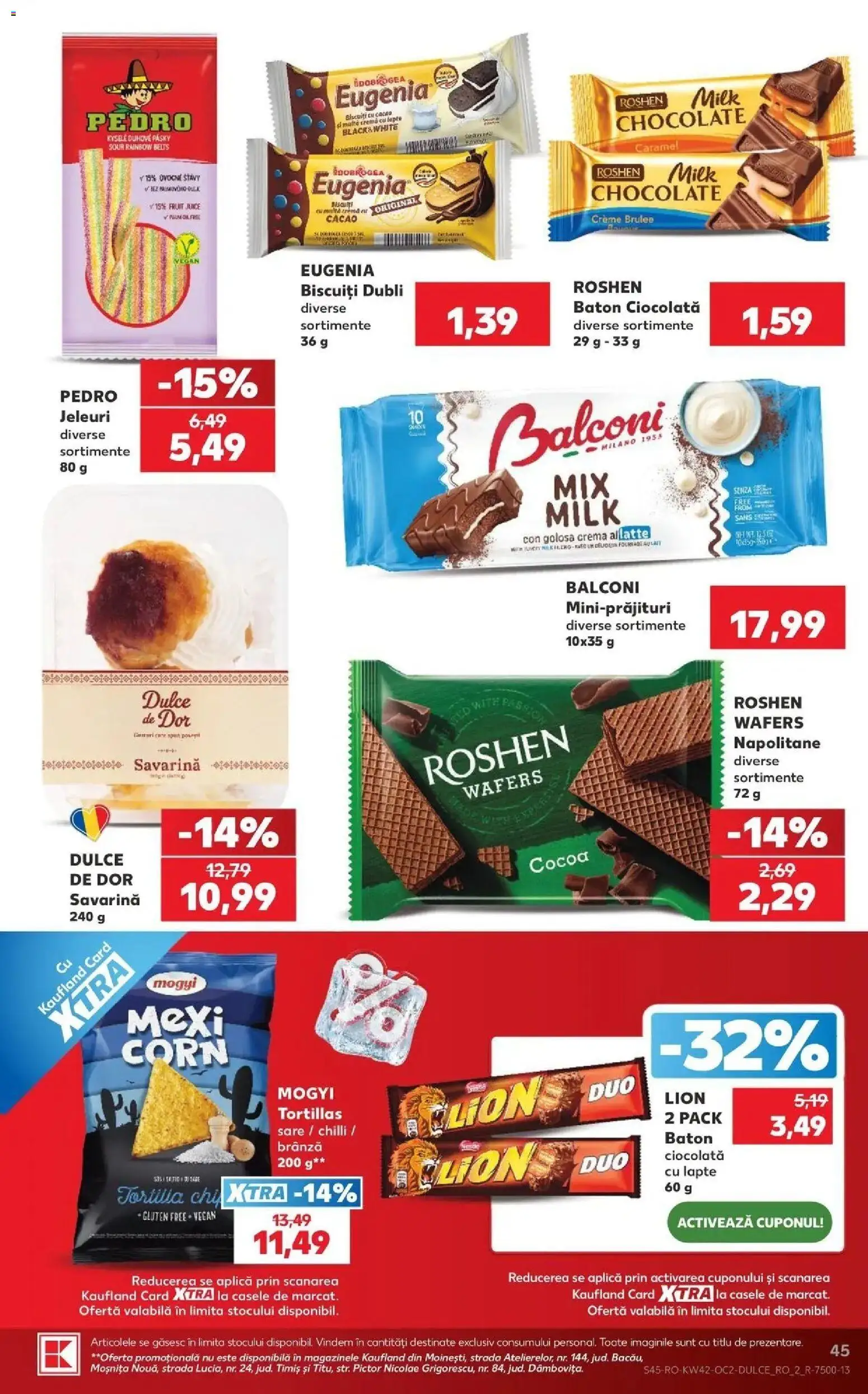 Kaufland Viseu de Sus 14.10.2026 - Revista si Oferta | Pagină: 45 | Produse: Aplică, Savarină, Brânză, Biscuiți