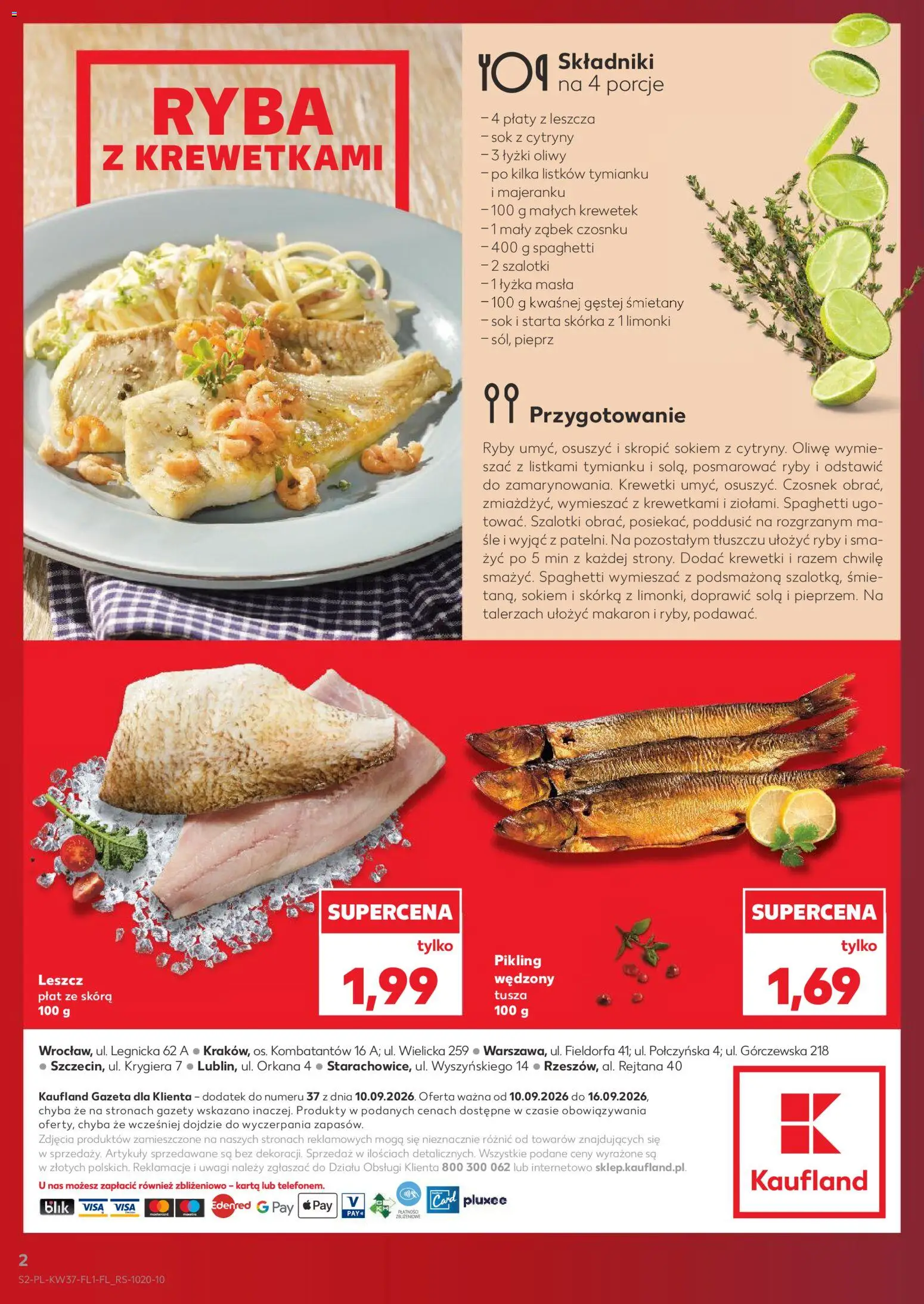 Kaufland Polsko leták - Jest fresz od 10.09.2026 | Strana: 2 | Produkty: Ryba, Ryby