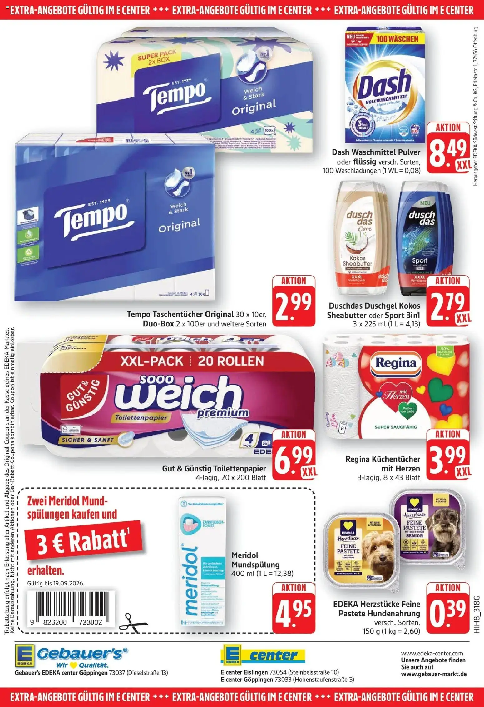 Edeka Prospekt Göppingen (ab 14.09.2026) » Angebote Online | Seite: 32 | Produkte: Box, Duschgel, Duschdas, Waschmittel