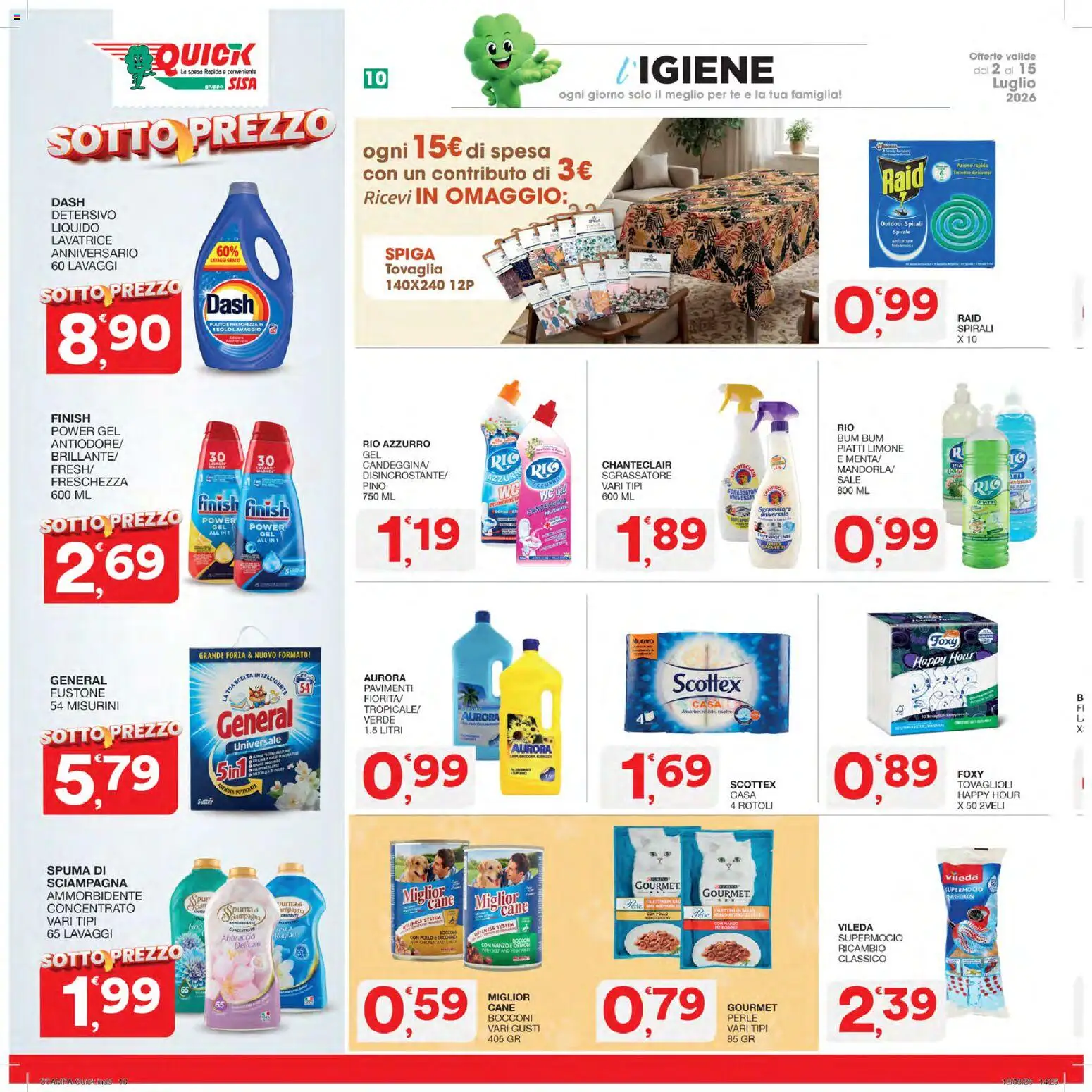 Volantino SISA del 02/07/2026 | Pagina: 10 | Prodotti: Pollo, Sgrassatore, Tacchino, Limone