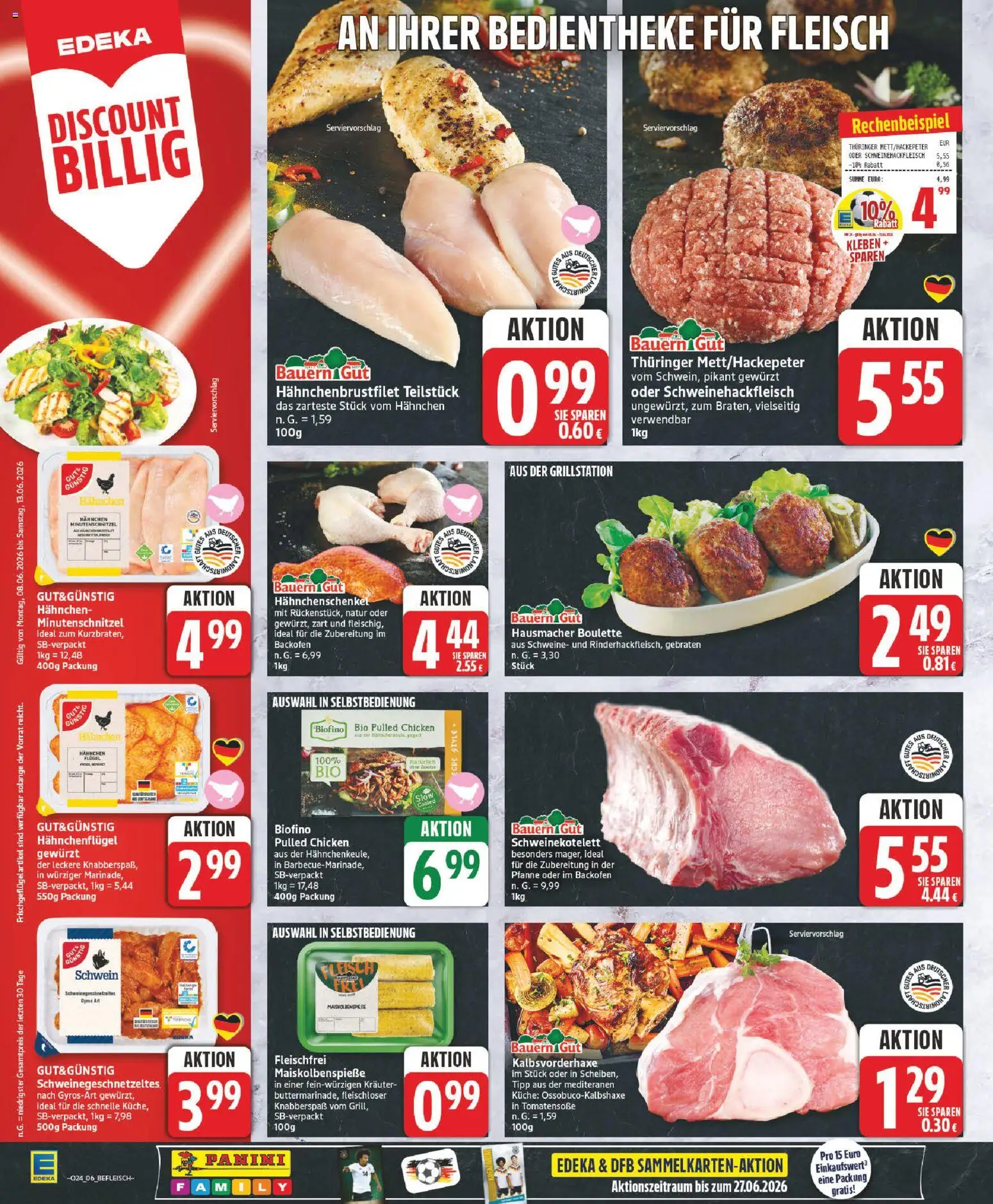 Edeka Prospekt – gültig ab 08.06.2026 | Seite: 6 | Produkte: Küche, Schnitzel, Backofen, Fleisch