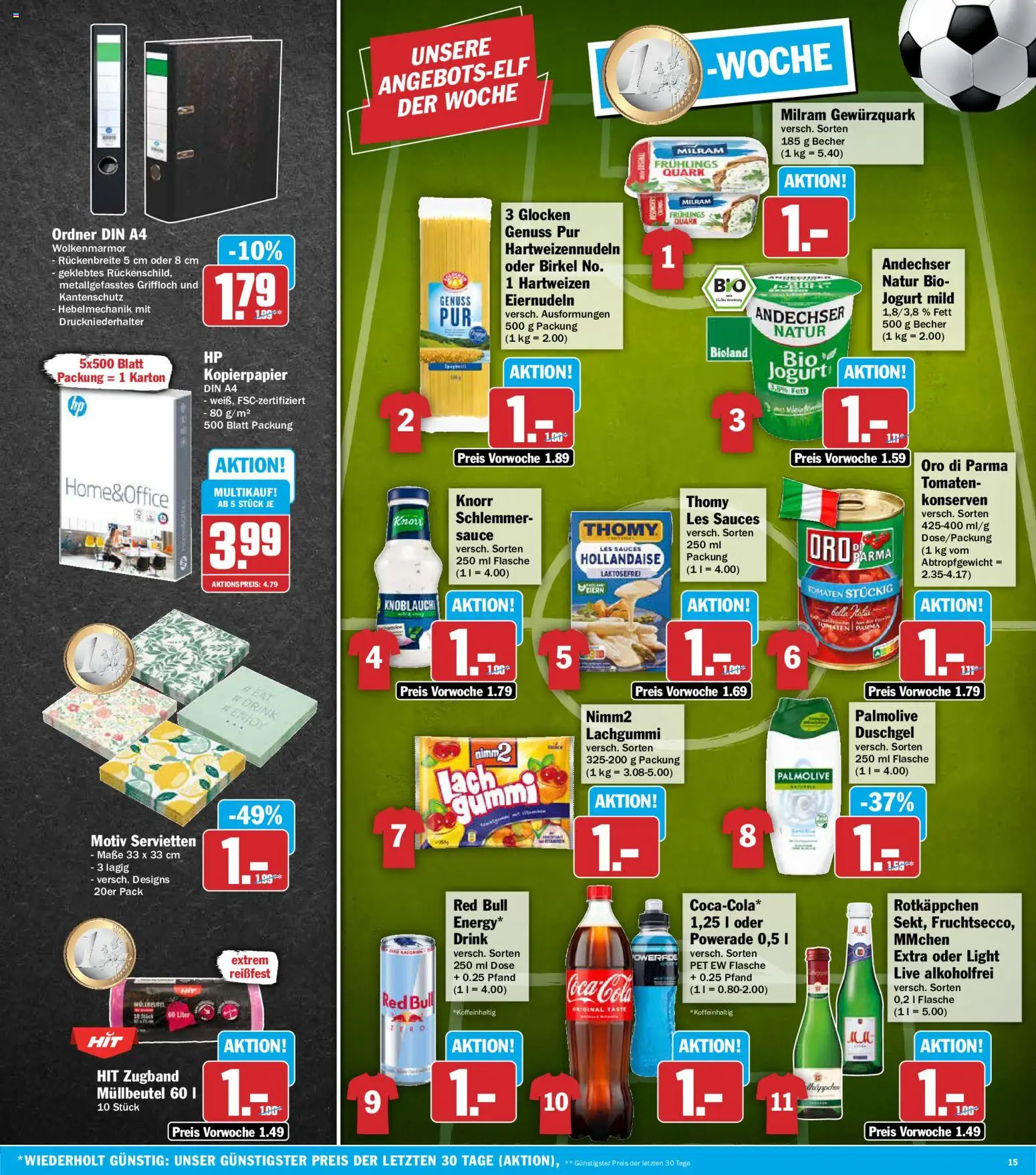 AEZ Prospekt – gültig ab 06.07.2026 | Seite: 15 | Produkte: Red bull, Quark, Tomaten, Oro di parma