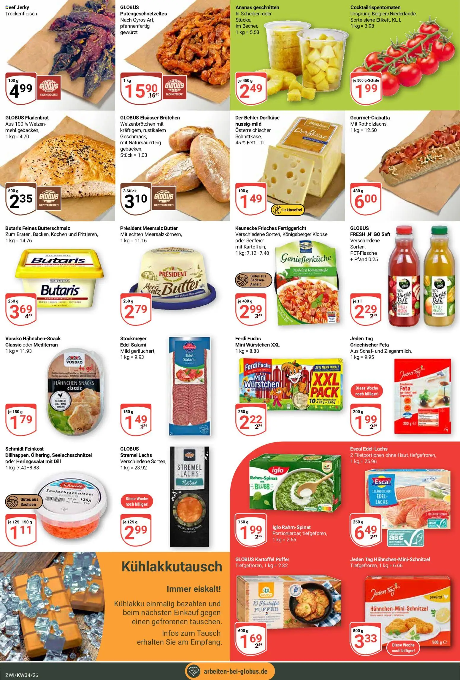 Globus Prospekt Zwickau – gültig ab 17.08.2026 | Seite: 5 | Produkte: Butter, Äpfel, Gyros, Salami