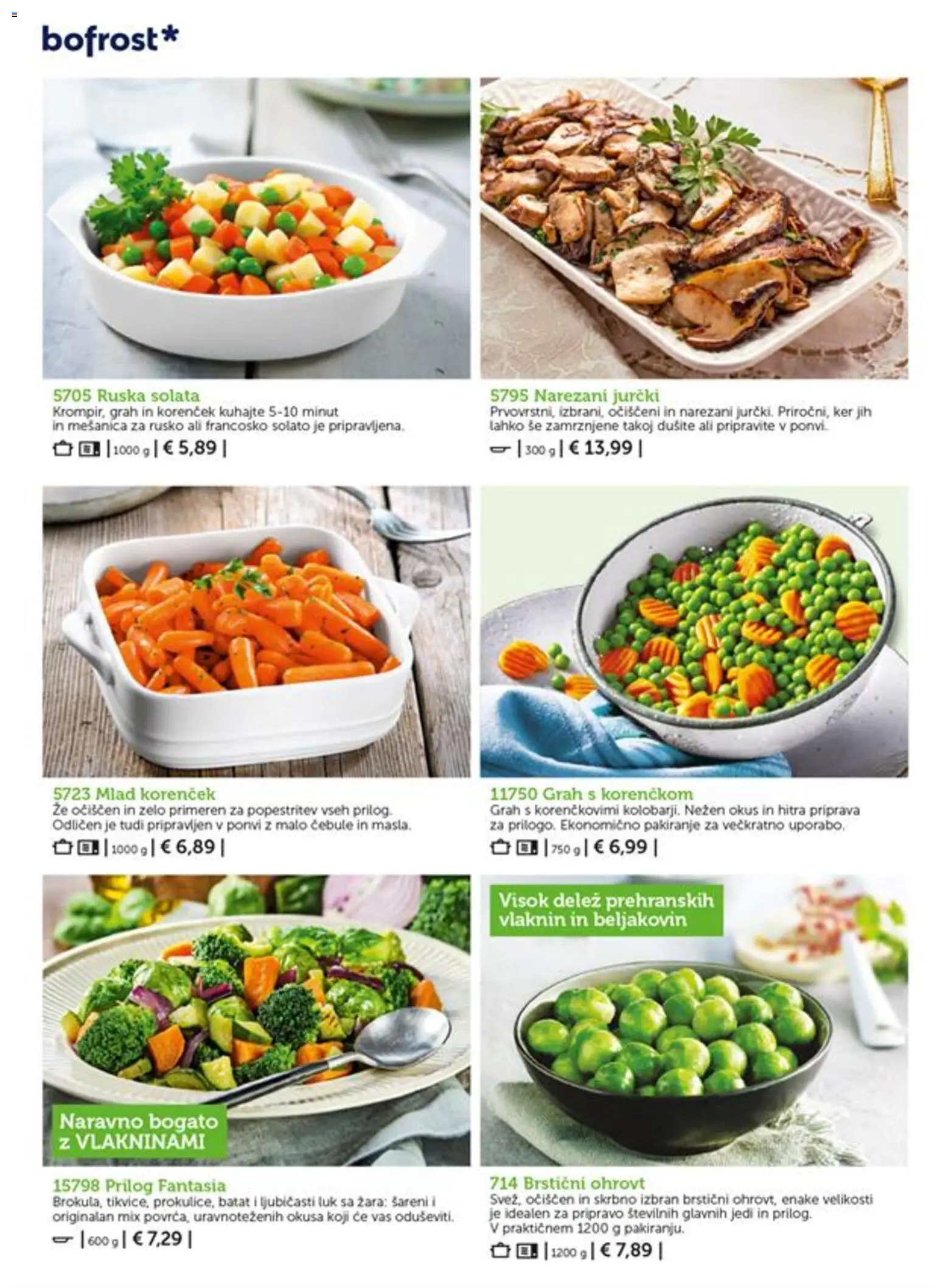 Novi Bofrost katalog ponudbe – veljaven od 01.07.2026 | Stran: 56 | Izdelki: Korencek, Solata, Grah