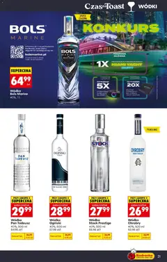 Pogląd oferty "Wódka Żubrówka Biała, 40%, 350 ml, 59,97 zł/l" - ważna od 04.05.2026 | Strona: 23 | Produkty: Wódka Absolut, Wódka Stumbras, Vodka, Wódka