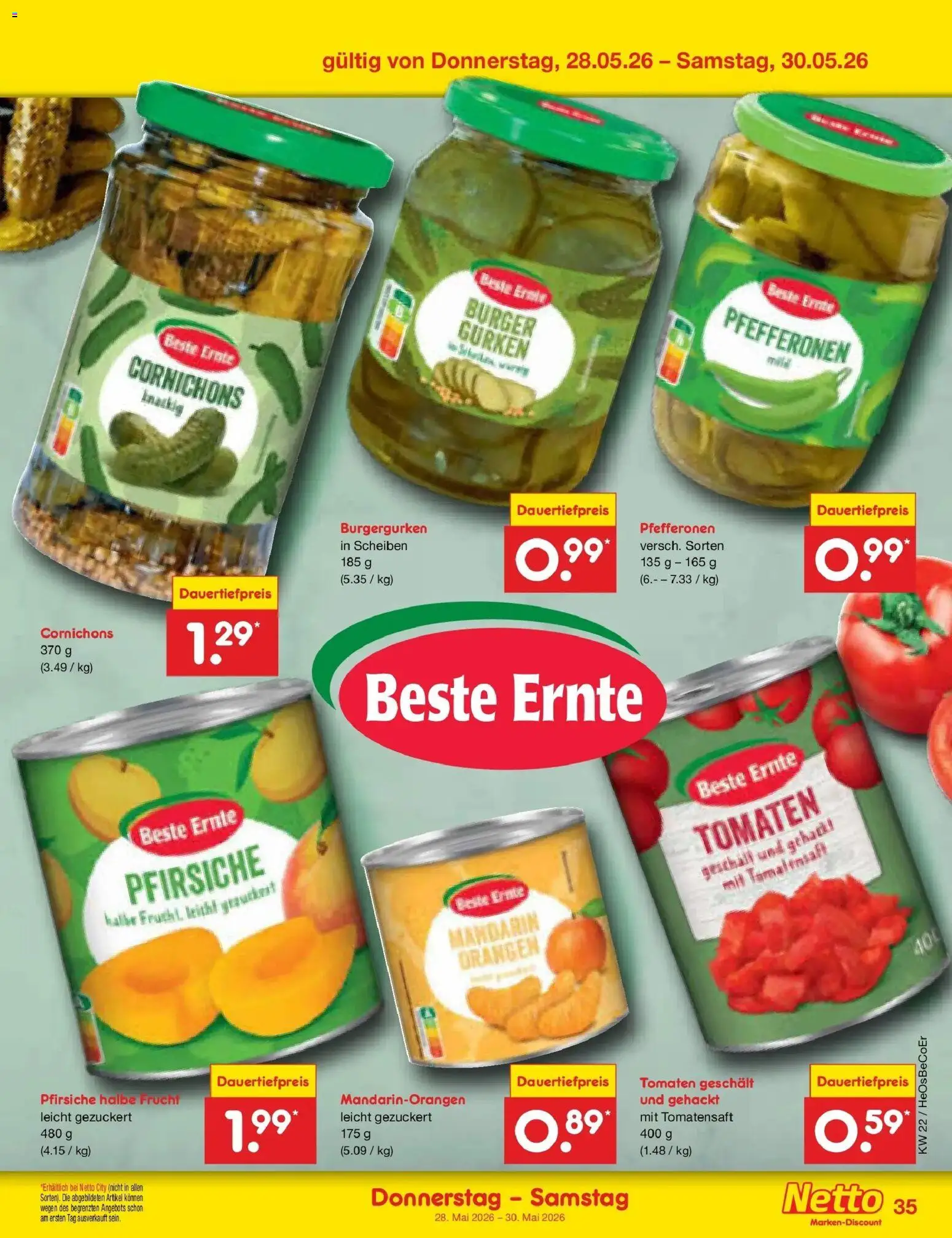 Netto Marken-Discount Prospekt Bitterfeld-Wolfen – gültig ab 26.05.2026 | Seite: 43 | Produkte: Burger, Orangen, Tomaten, Gurken