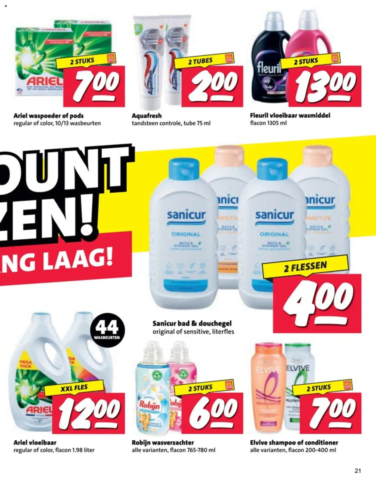 {H1} | Pagina: 20 | Producten: Wasverzachter, Robijn, Fles, Shampoo