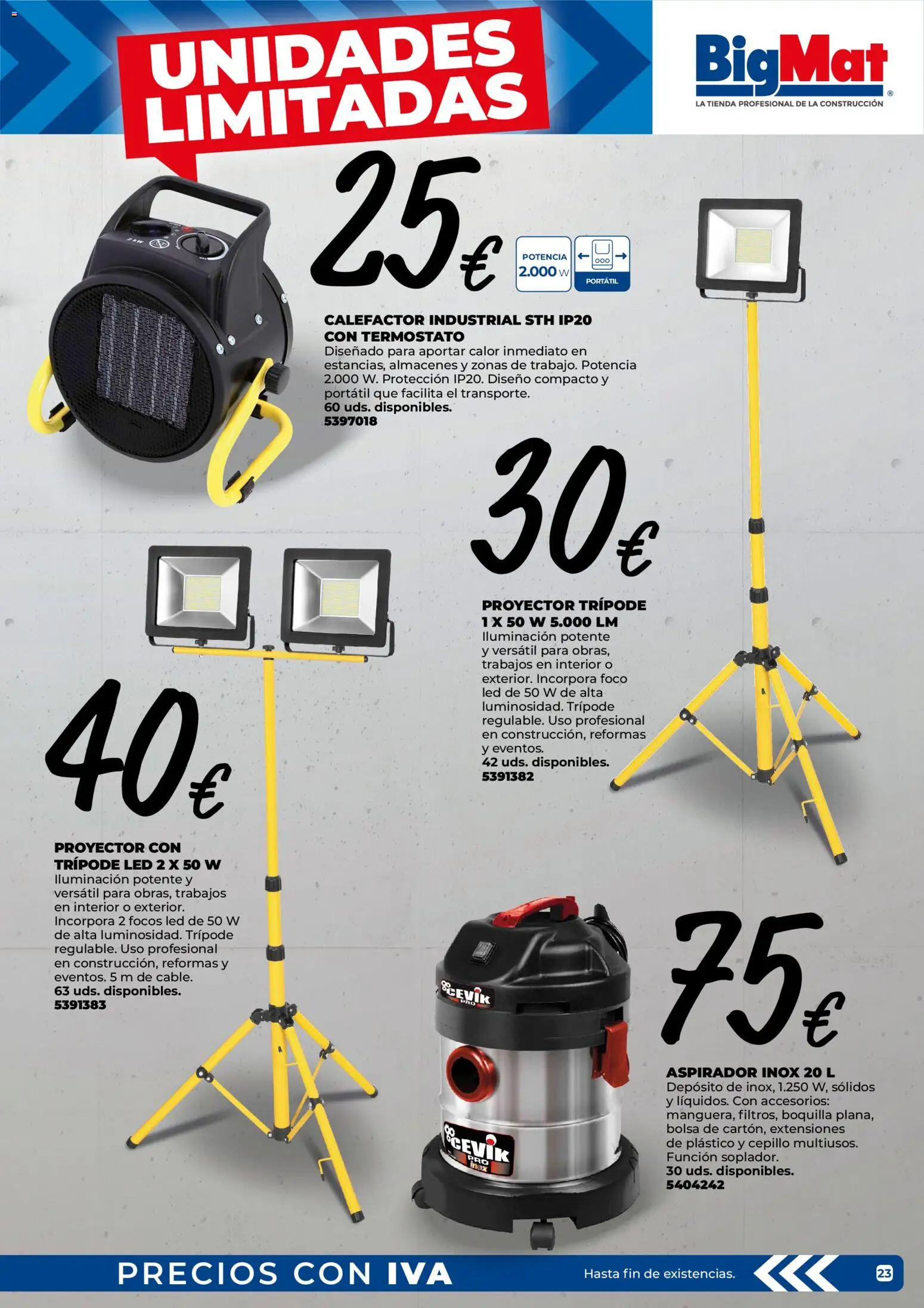 BigMat - Pintura 2026 │ válido desde el 20.04.2026 | Página: 23 | Productos: Cepillo, Bolsa, Galette de chaise, Aspirador