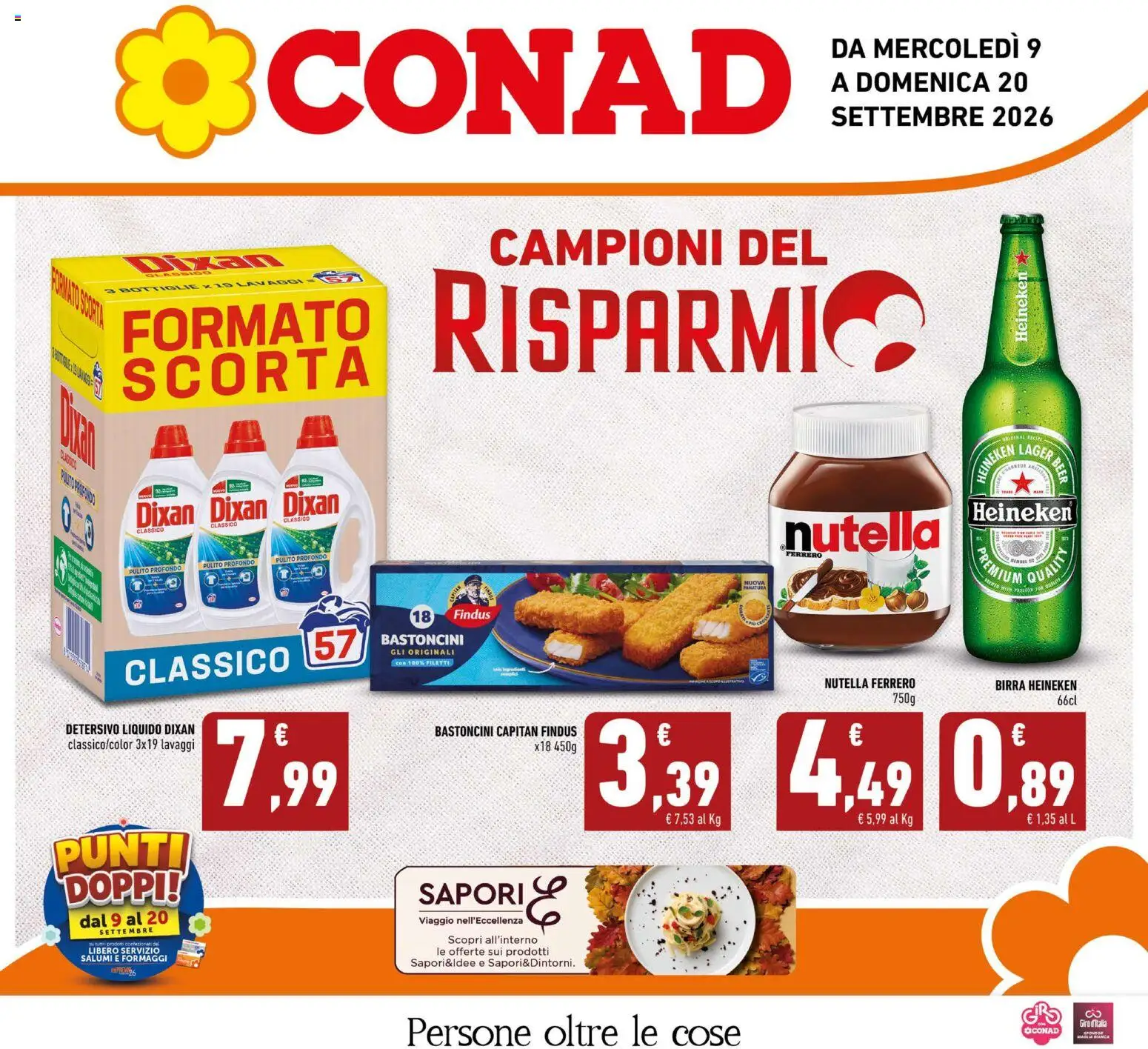 Volantino Conad del 09/09/2026 | Pagina: 1 | Prodotti: Birra, Birra Heineken, Nutella, Heineken