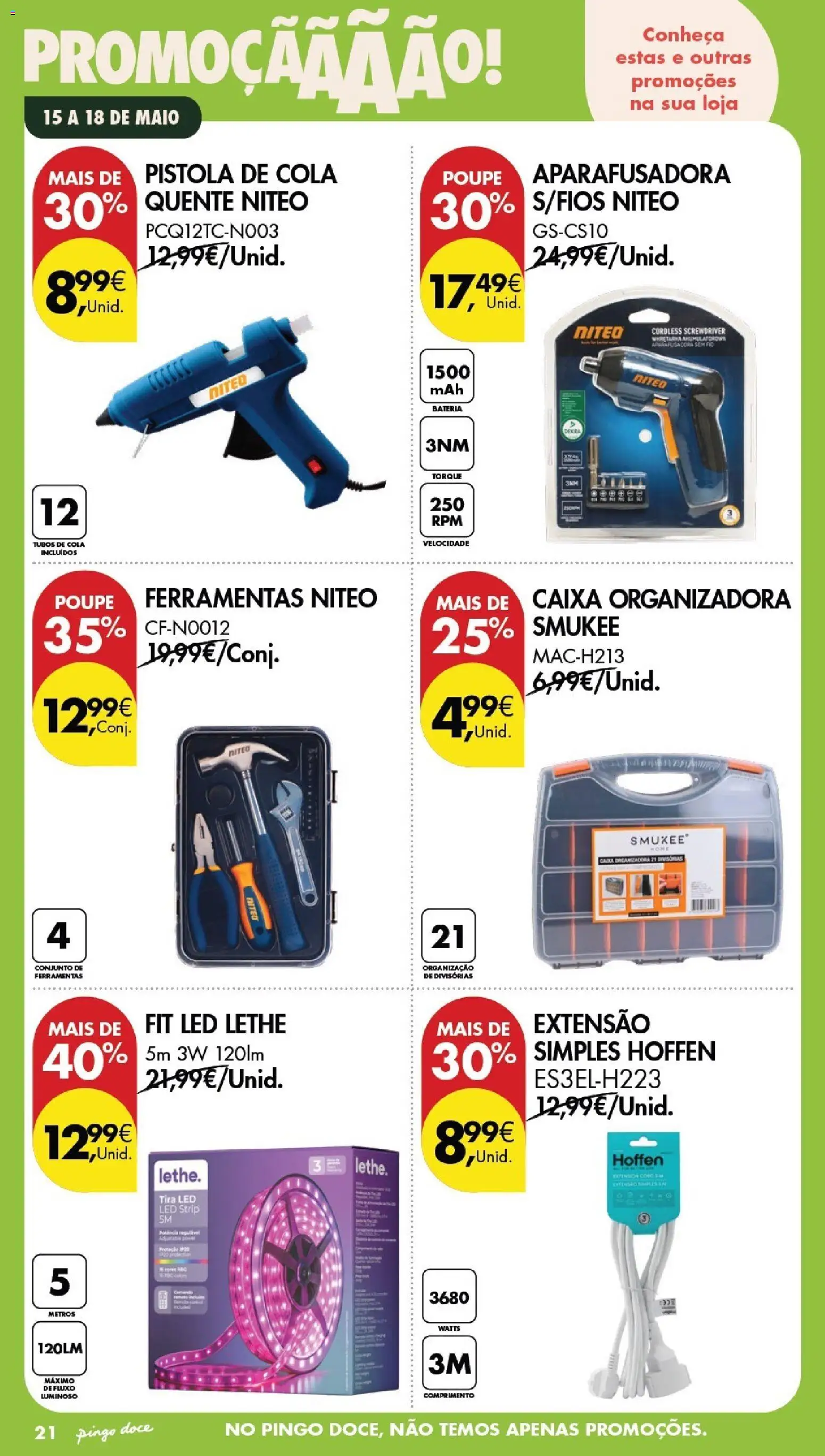 Pingo Doce Poupe este Fim de Semana │ válido de 15.05.2026 | Página: 20 | Produtos: Ferramentas, Caixa, Bateria