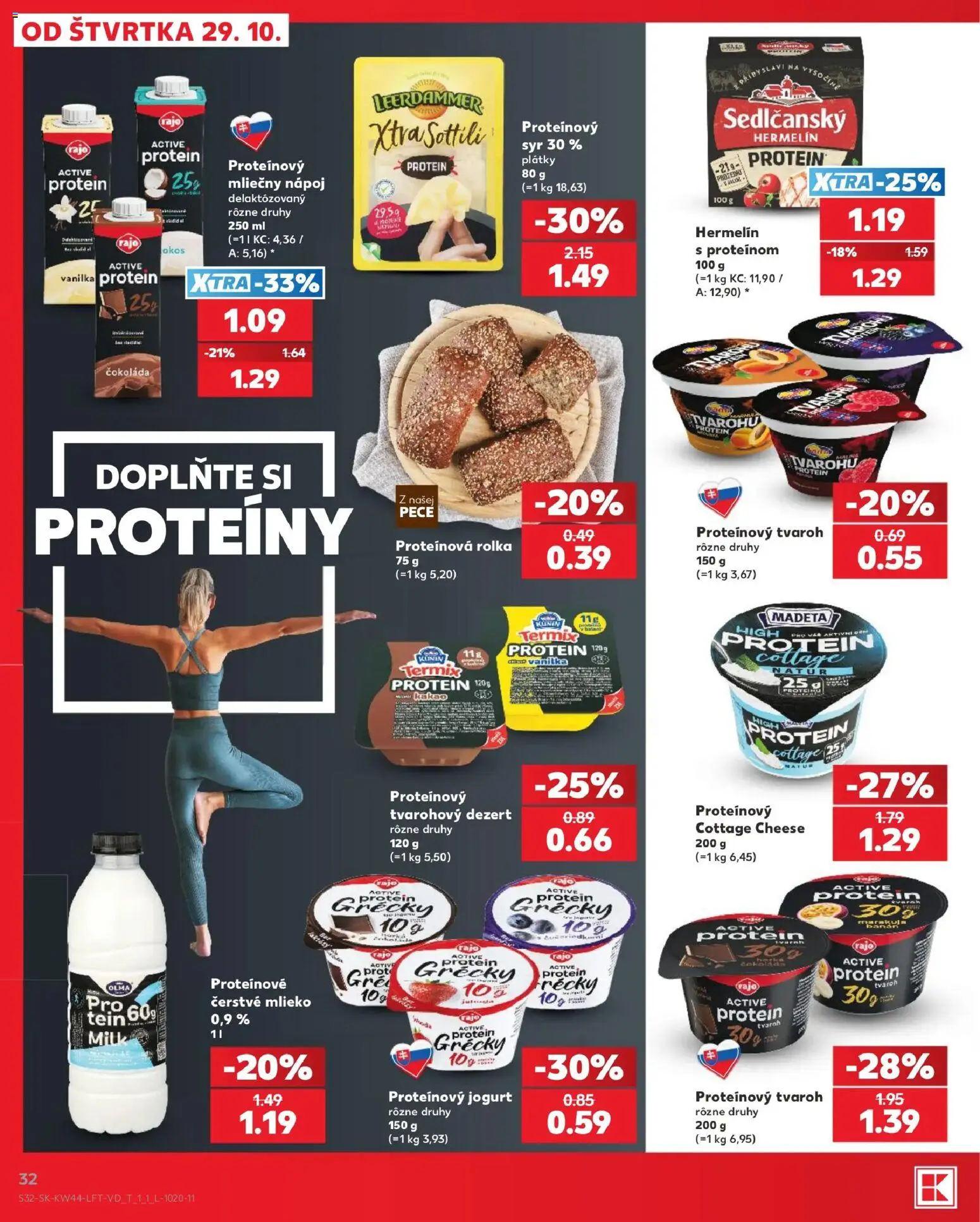 Nové Kaufland akcie – leták je platný od 29.10.2026 | Strana: 32 | Produkty: Cottage cheese, Tvaroh, Dezert, Kakao