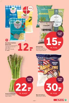 Spar - Tilbudsavis uge 30 gyldig fra 17/07/2026 | Side: 8 | Produkter: Ost, Chips, Parmesan, Asparges