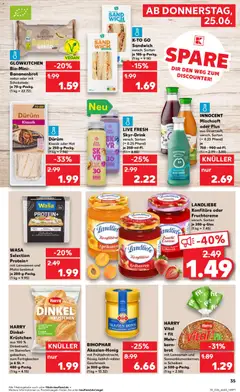 Kaufland Prospekt ab 25.06.2026 gültig | Seite: 35 | Produkte: Schokolade, Tür, Creme, Brot