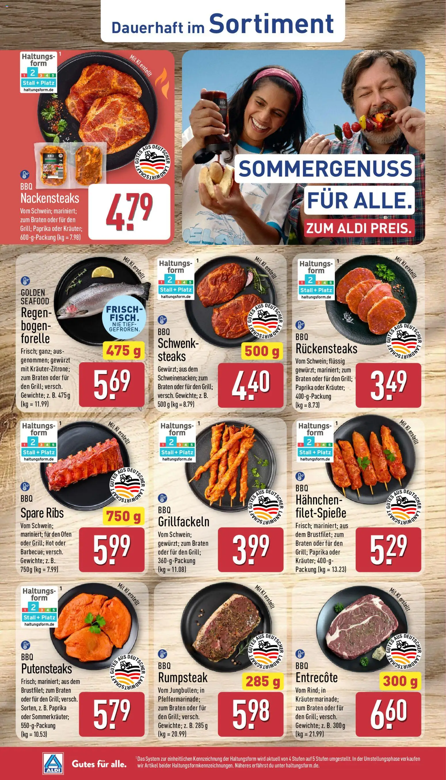 Aldi Prospekt – gültig ab 15.06.2026 | Seite: 2 | Produkte: Nackensteaks, Ofen, Spare ribs, Paprika