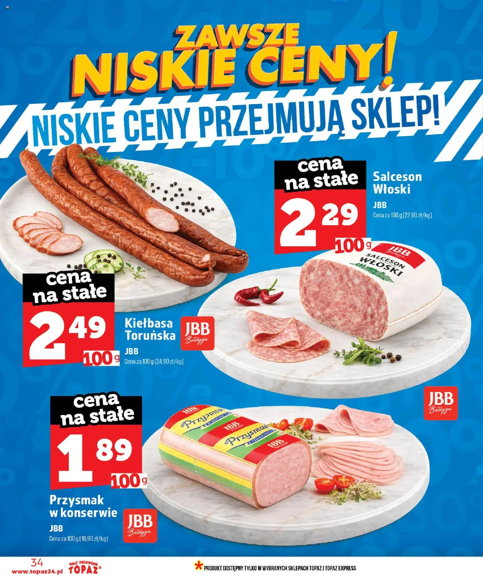 Topaz gazetka od 11.06.2026 | Strona: 34 | Produkty: Kiełbasa